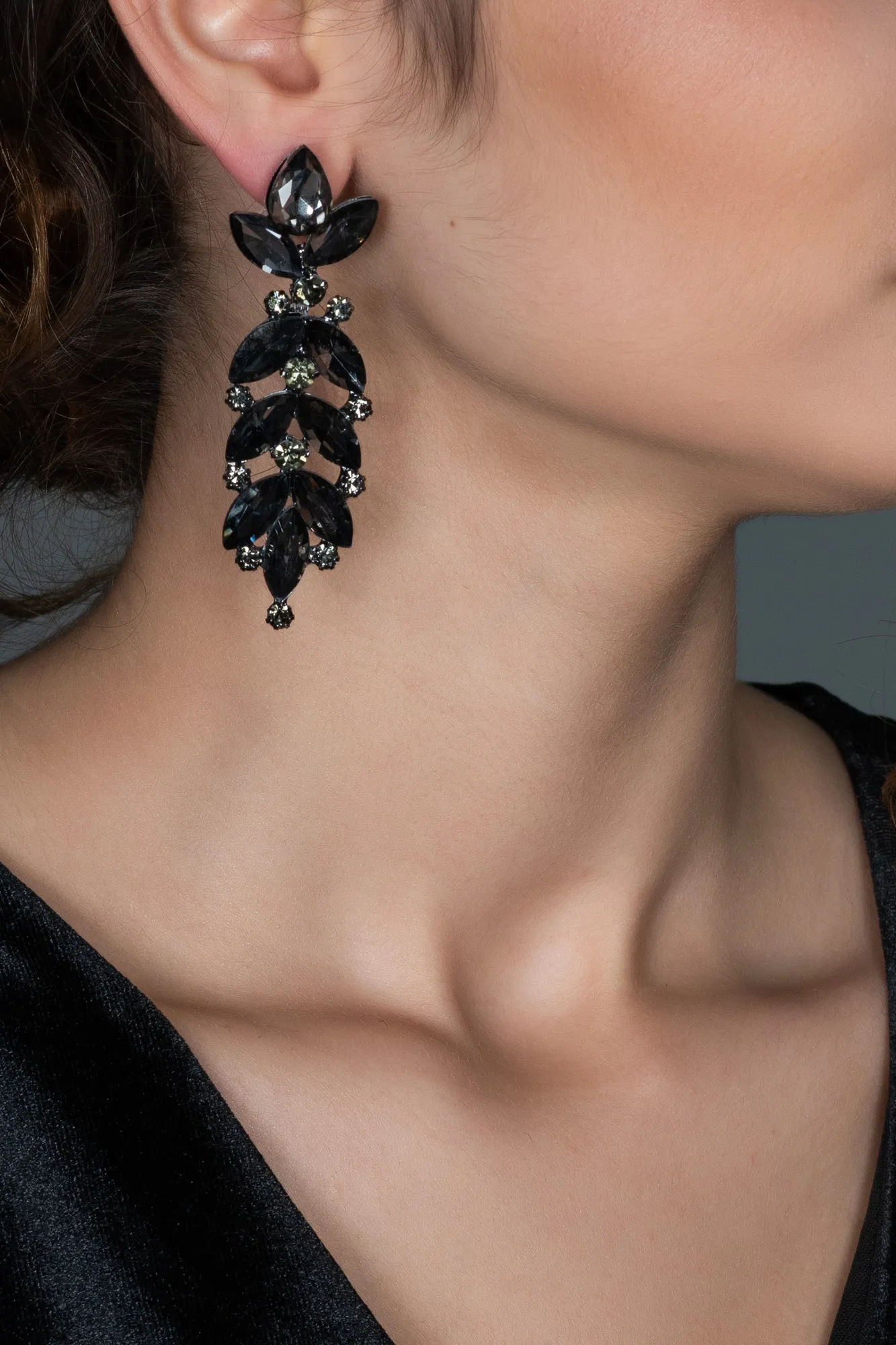 Anthracite-Earring DY376