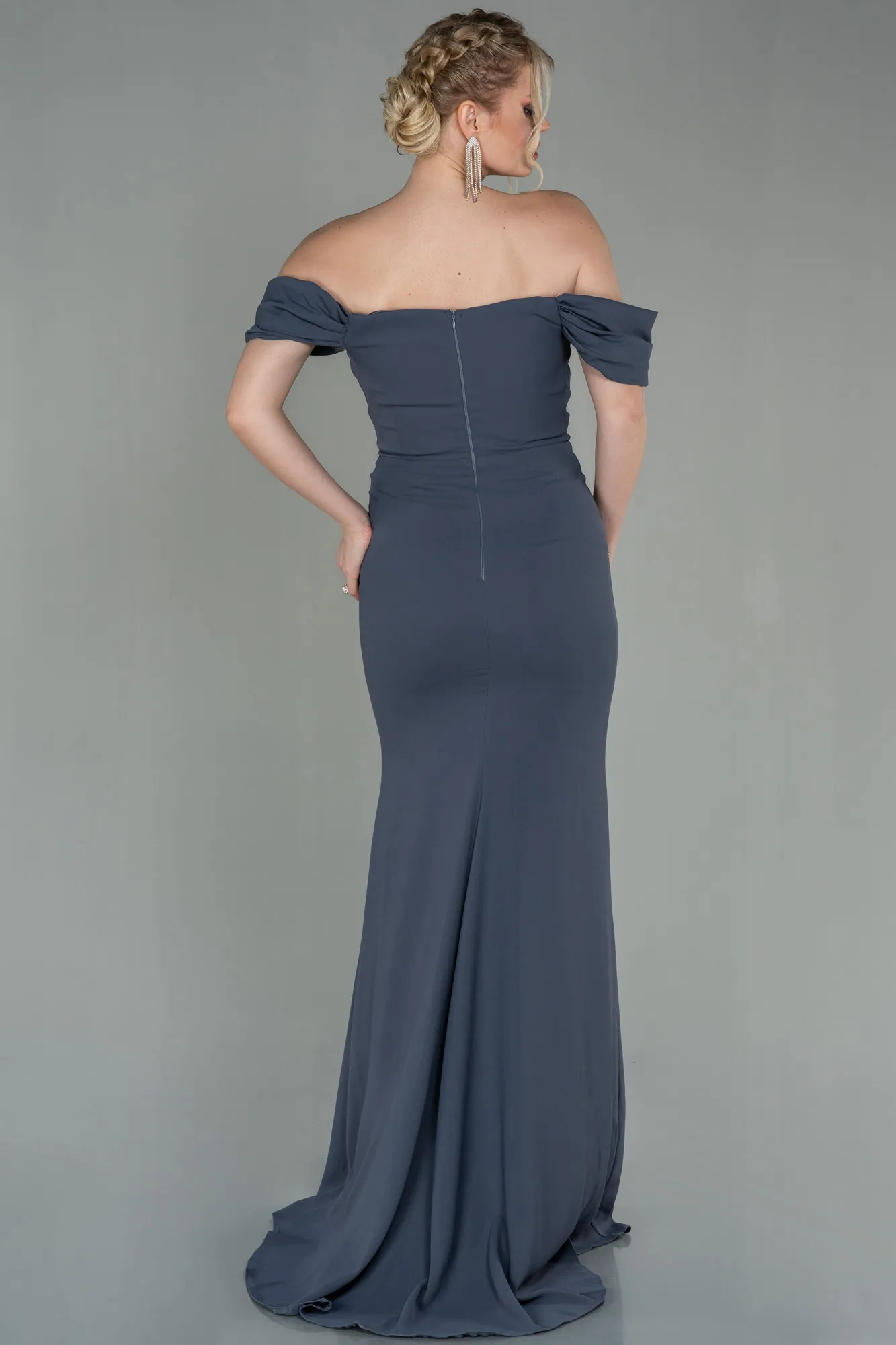 Anthracite-Long Prom Gown ABU2783