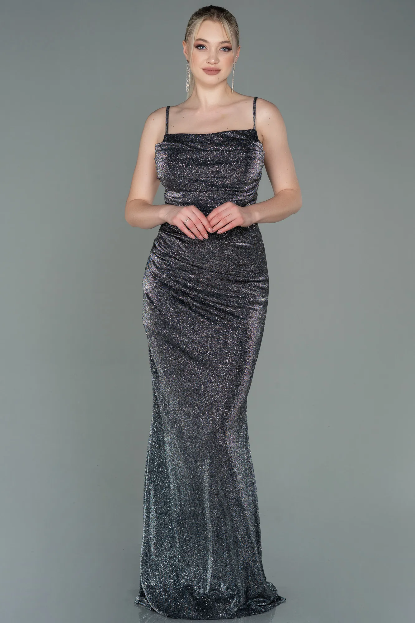 Anthracite-Long Prom Gown ABU3182