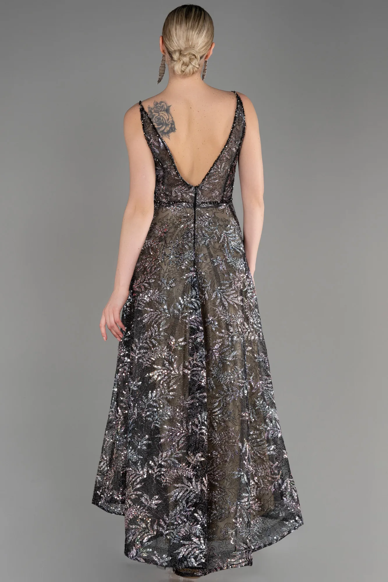 Anthracite-Midi Evening Dress ABK2022