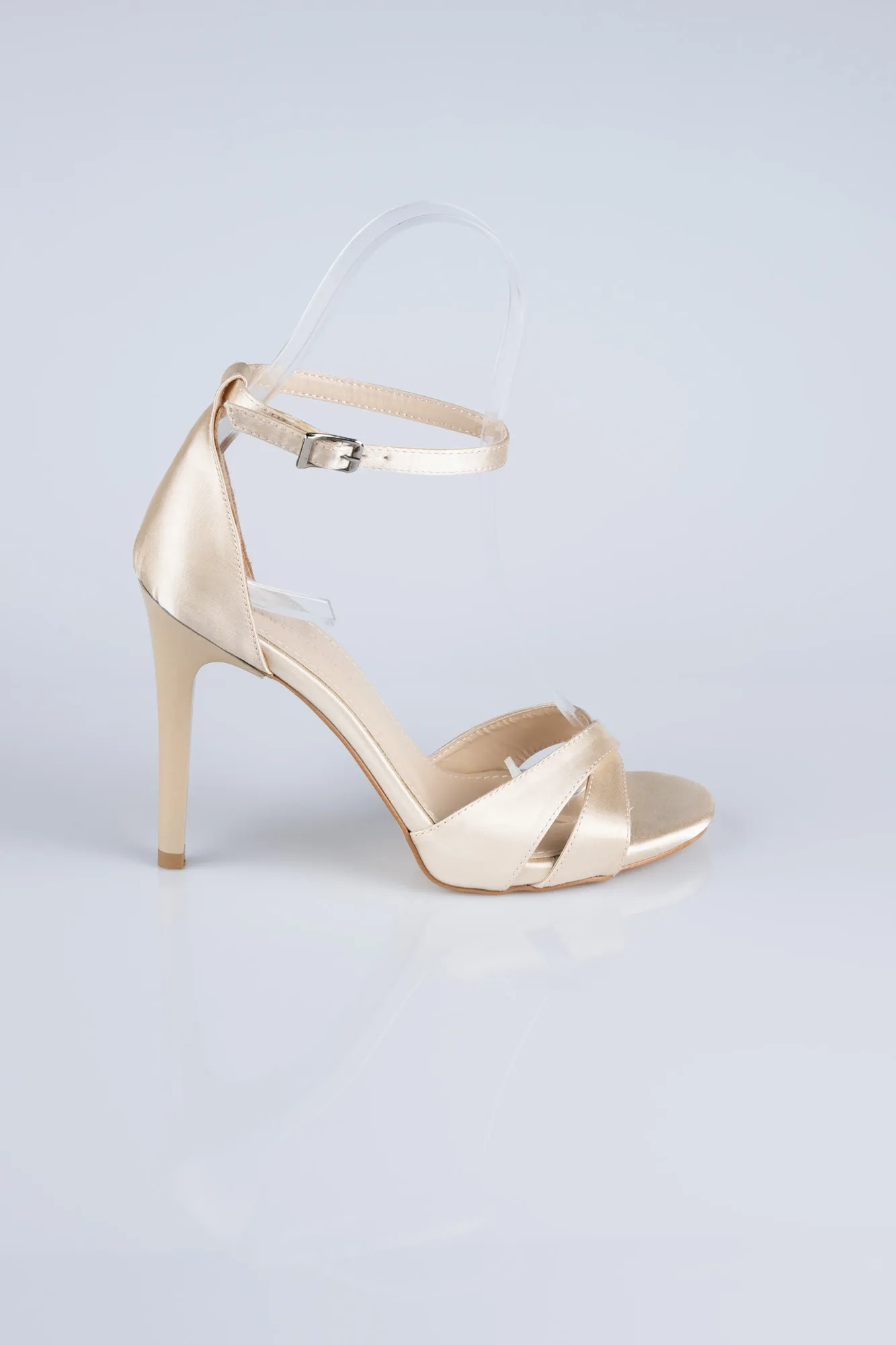 Beige-Satin Evening Shoe ABS1952