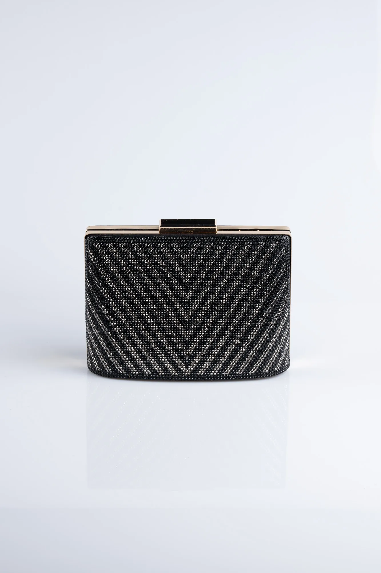 Black-Gold-Stony Box Bag V343