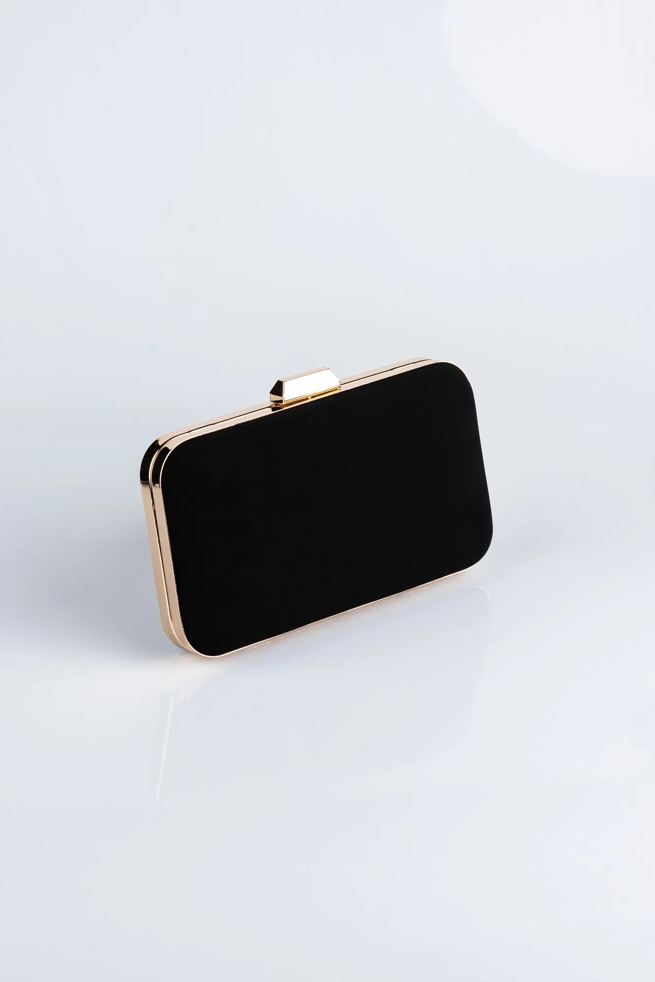 Black-Gold-Suede Box Bag SH802