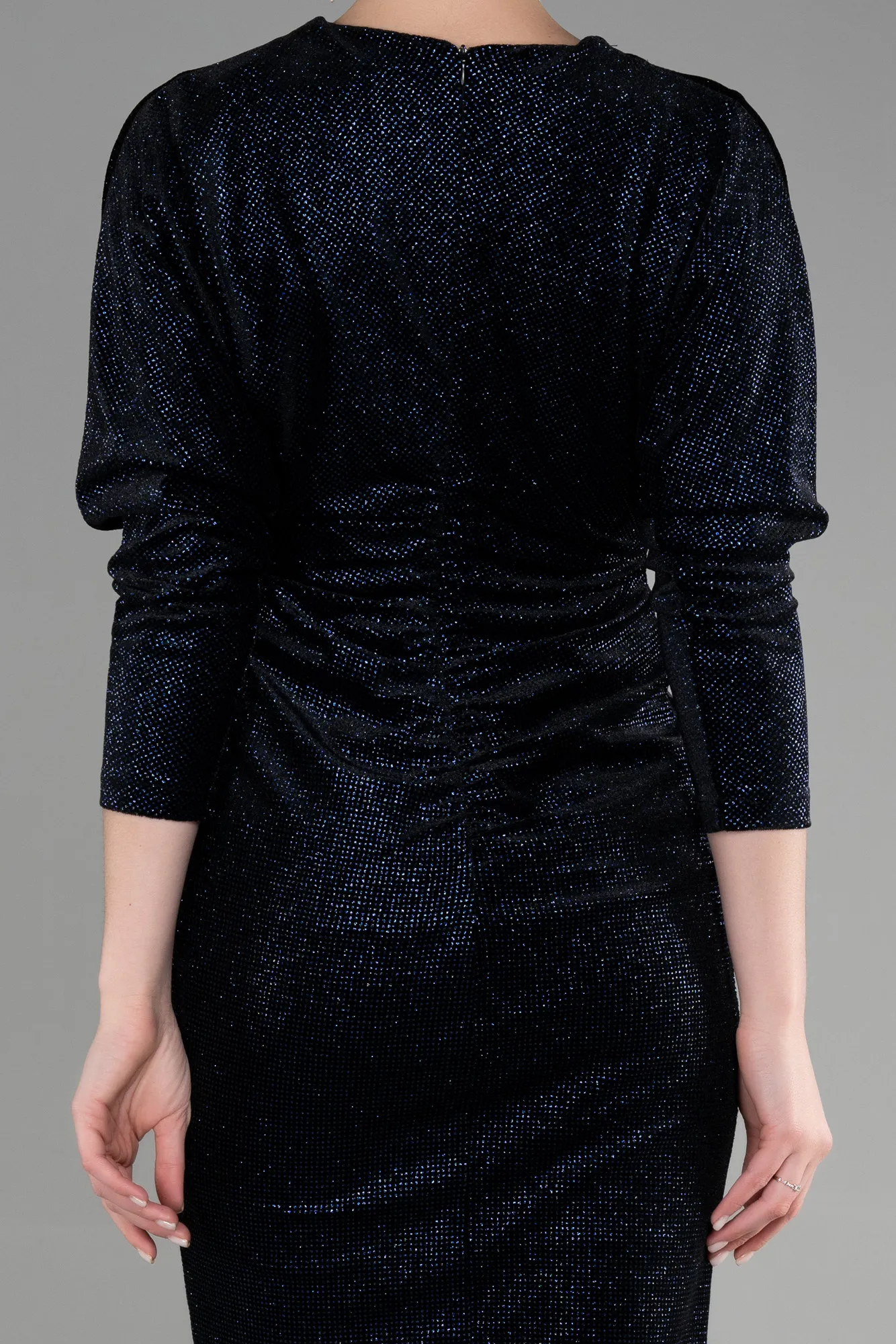 Black-Sax Blue-Short Invitation Dress ABK1913