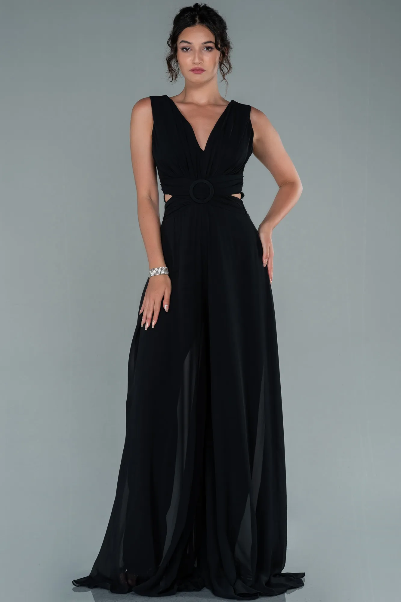 Black-Chiffon Invitation Dress ABT075