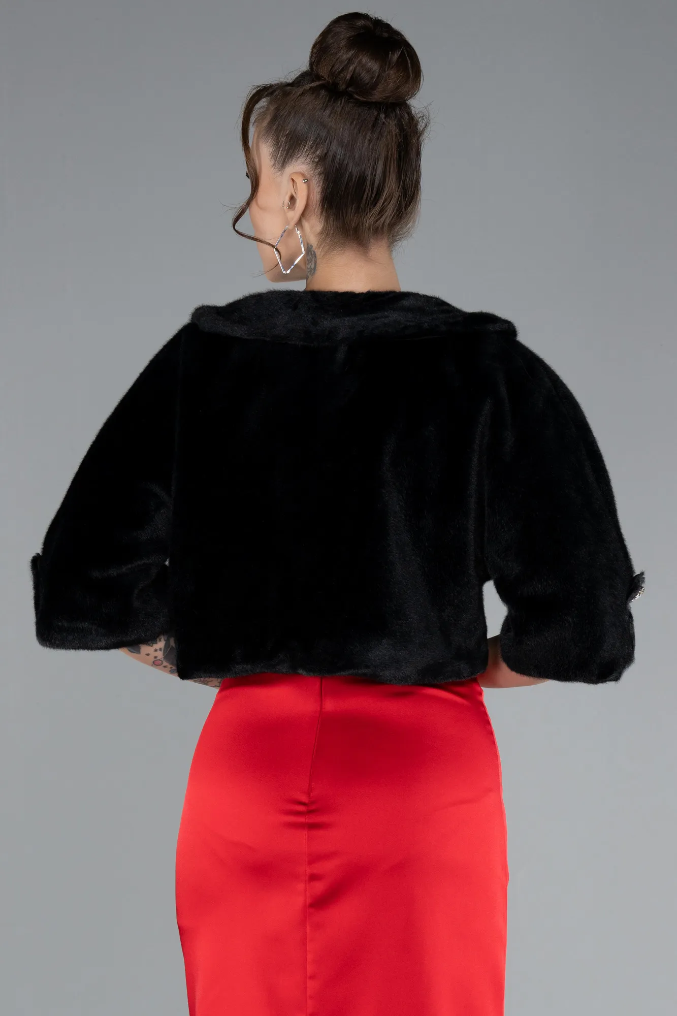 Black-Fur Evening Jacket AE814