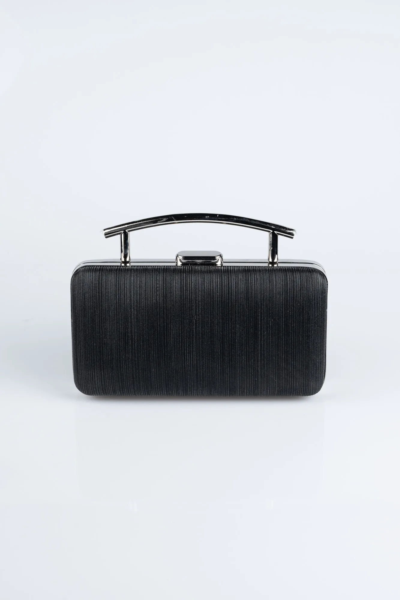 Black-Satin Box Bag V756
