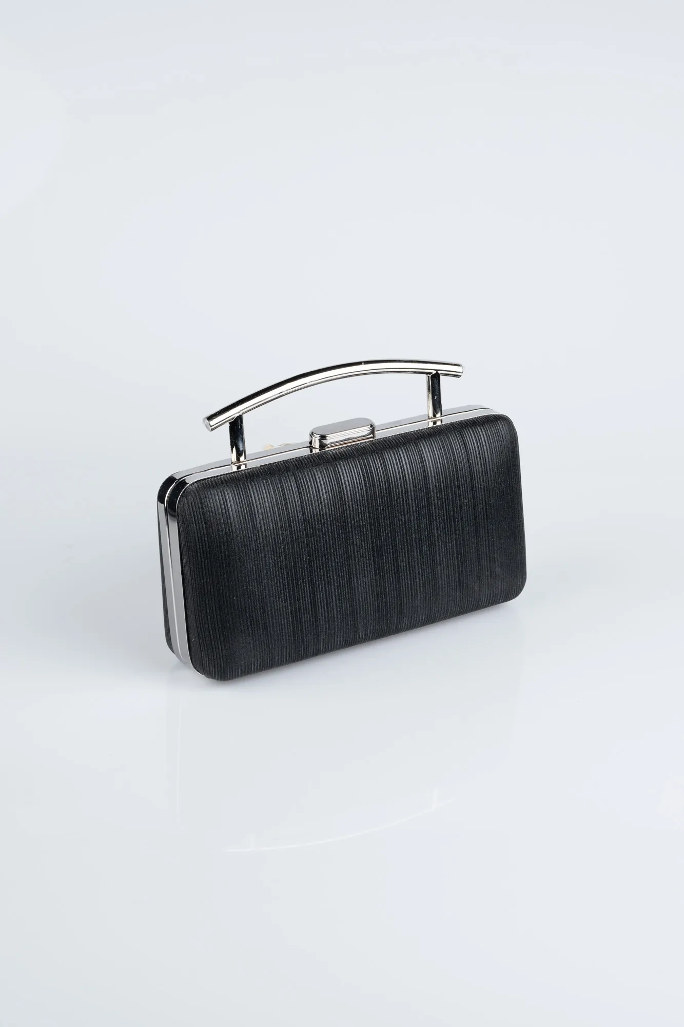 Black-Satin Box Bag V756