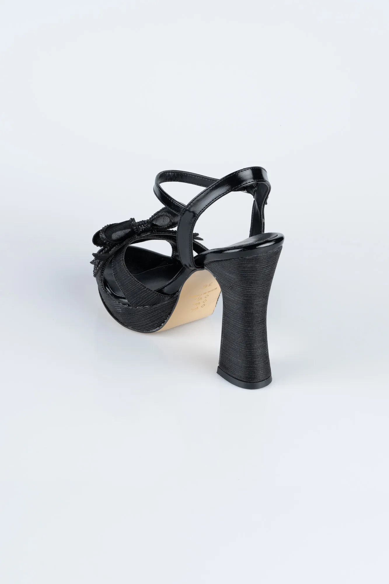 Black-Laser Cut Evening Shoe MJL2331