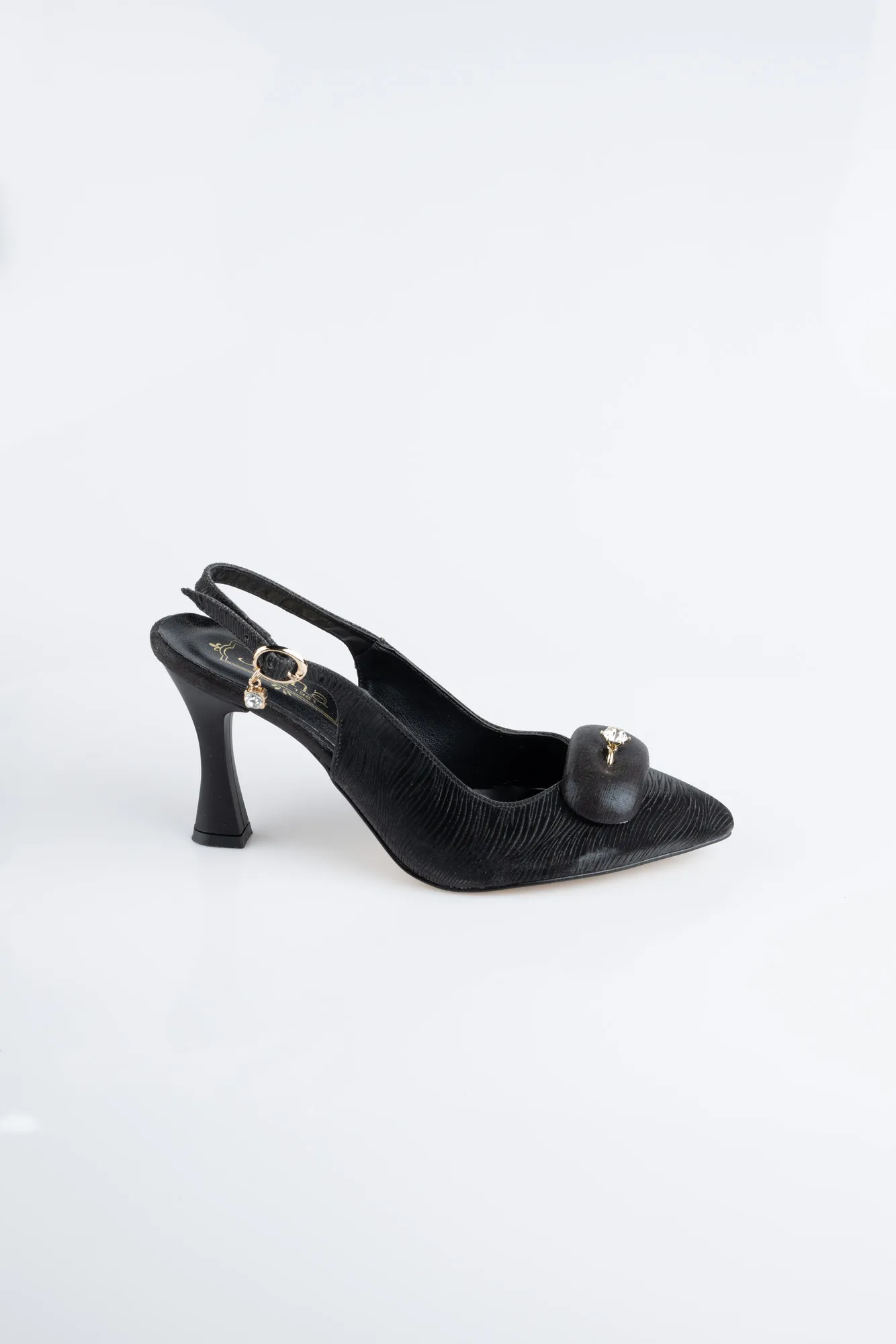 Black-Laser Cut Stiletto MJL5164