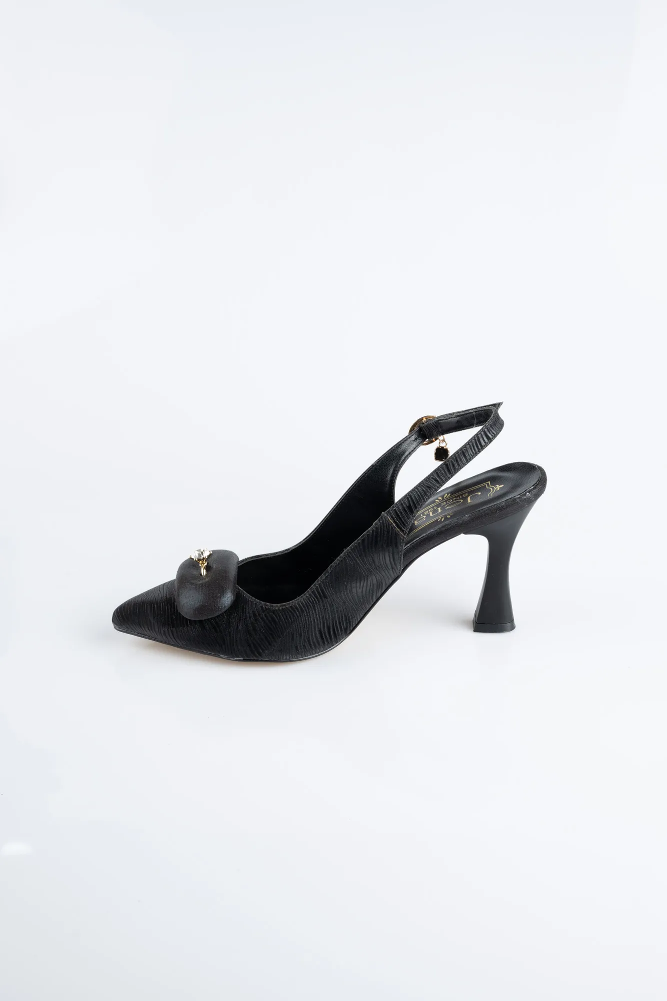 Black-Laser Cut Stiletto MJL5164