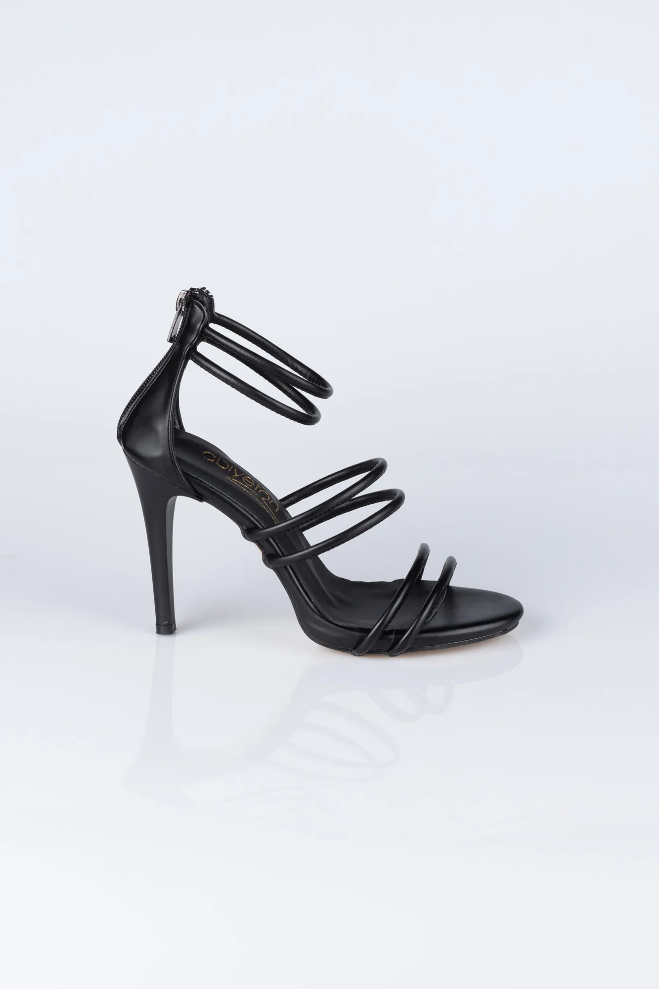 Black-Leather Stiletto AB1041