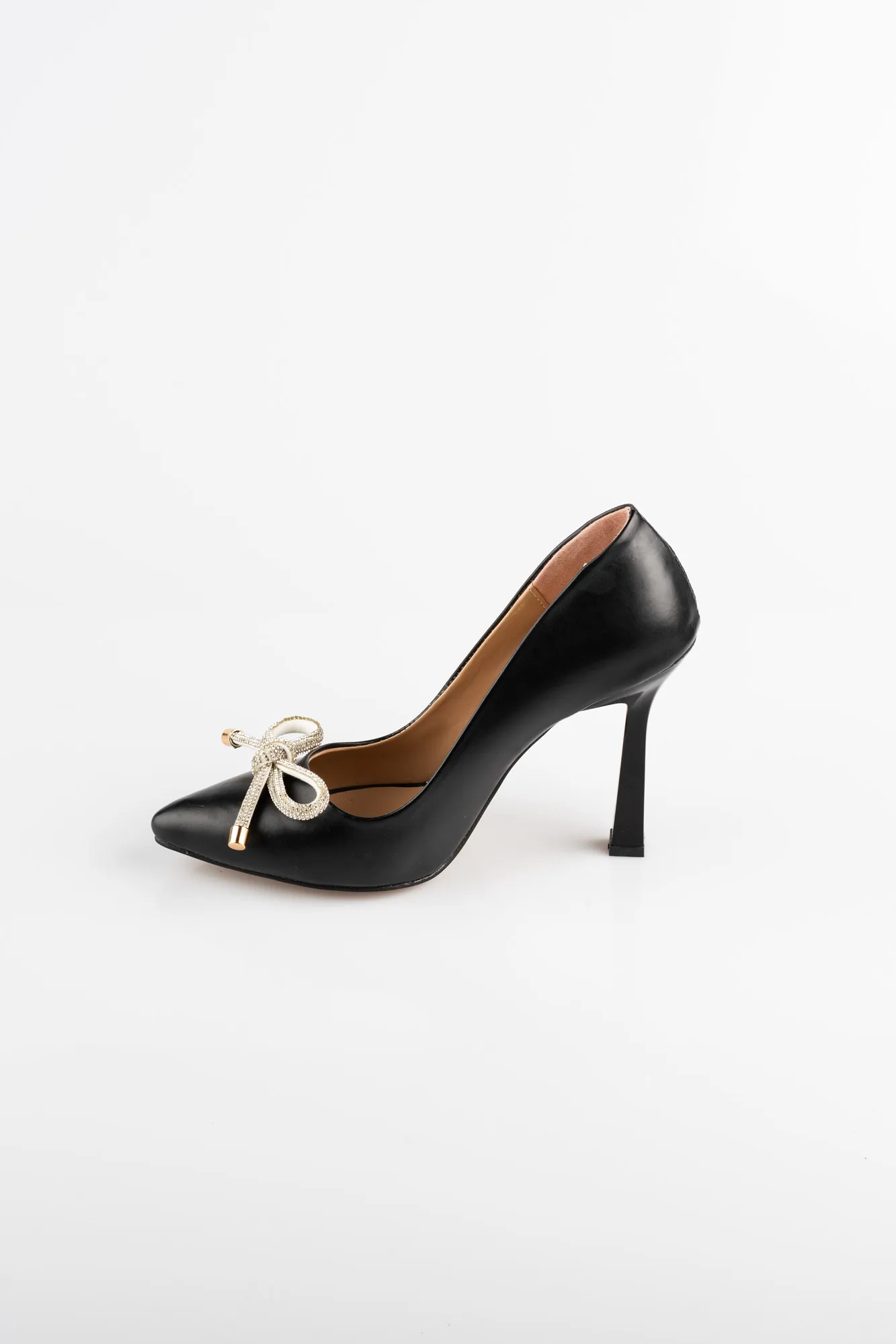 Black-Leather Stiletto AB1094