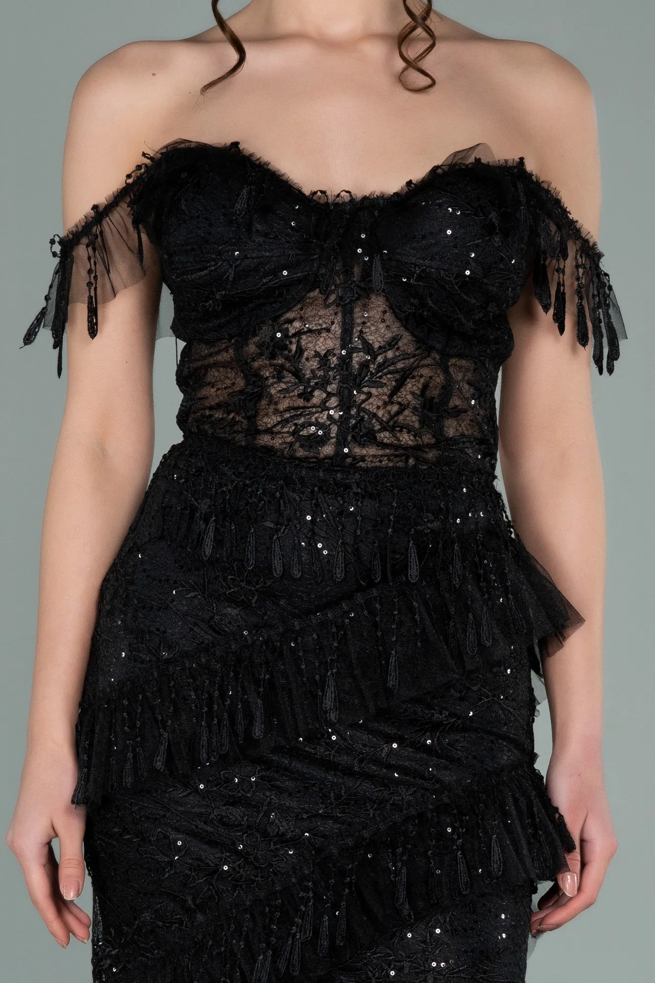 Black-Long Evening Dress ABU1596