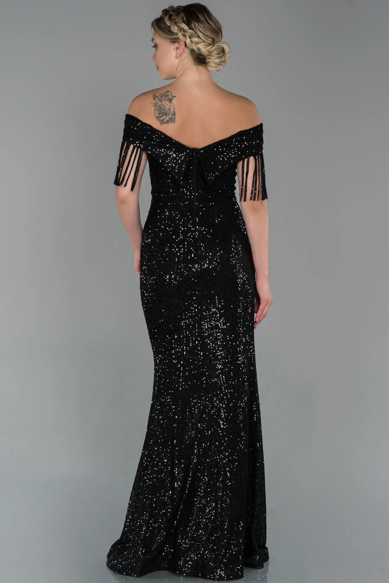 Black-Long Evening Dress ABU1744