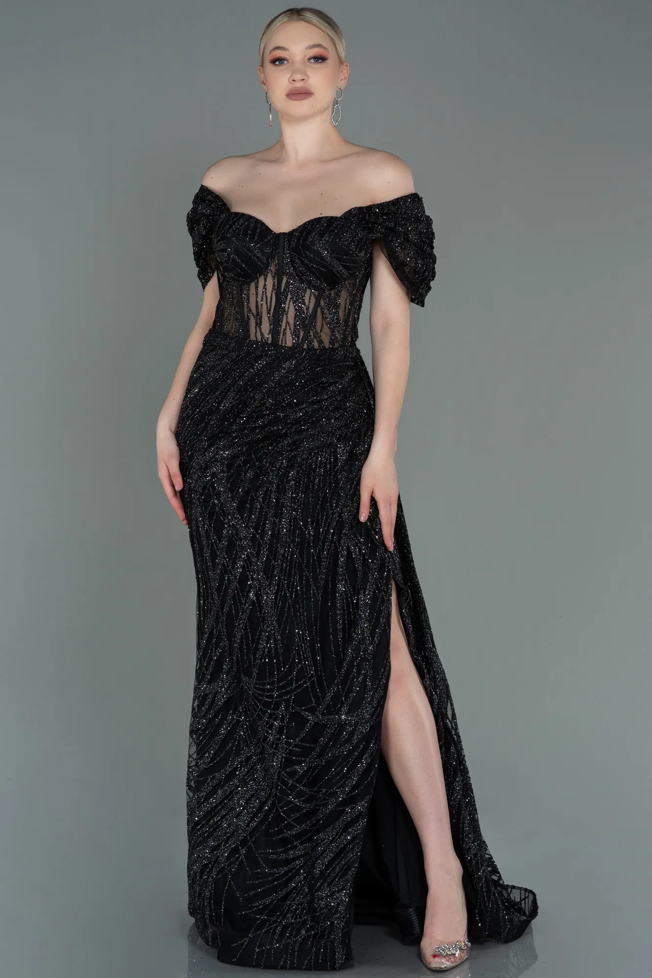 Black-Long Evening Dress ABU2706
