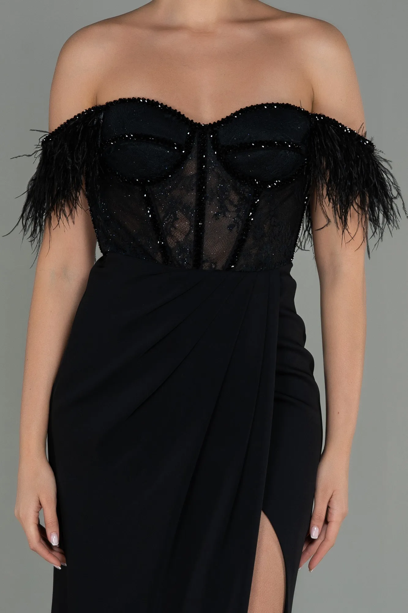Black-Long Evening Dress ABU3050