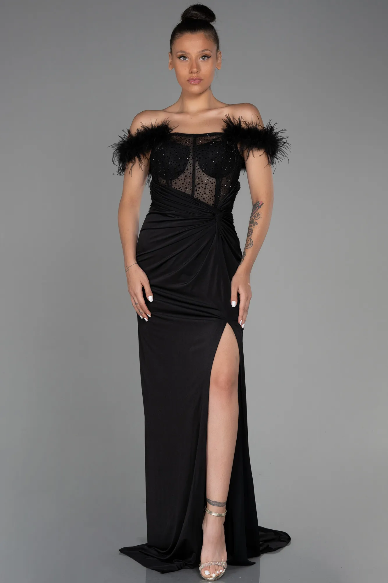 Black-Long Evening Dress ABU3224