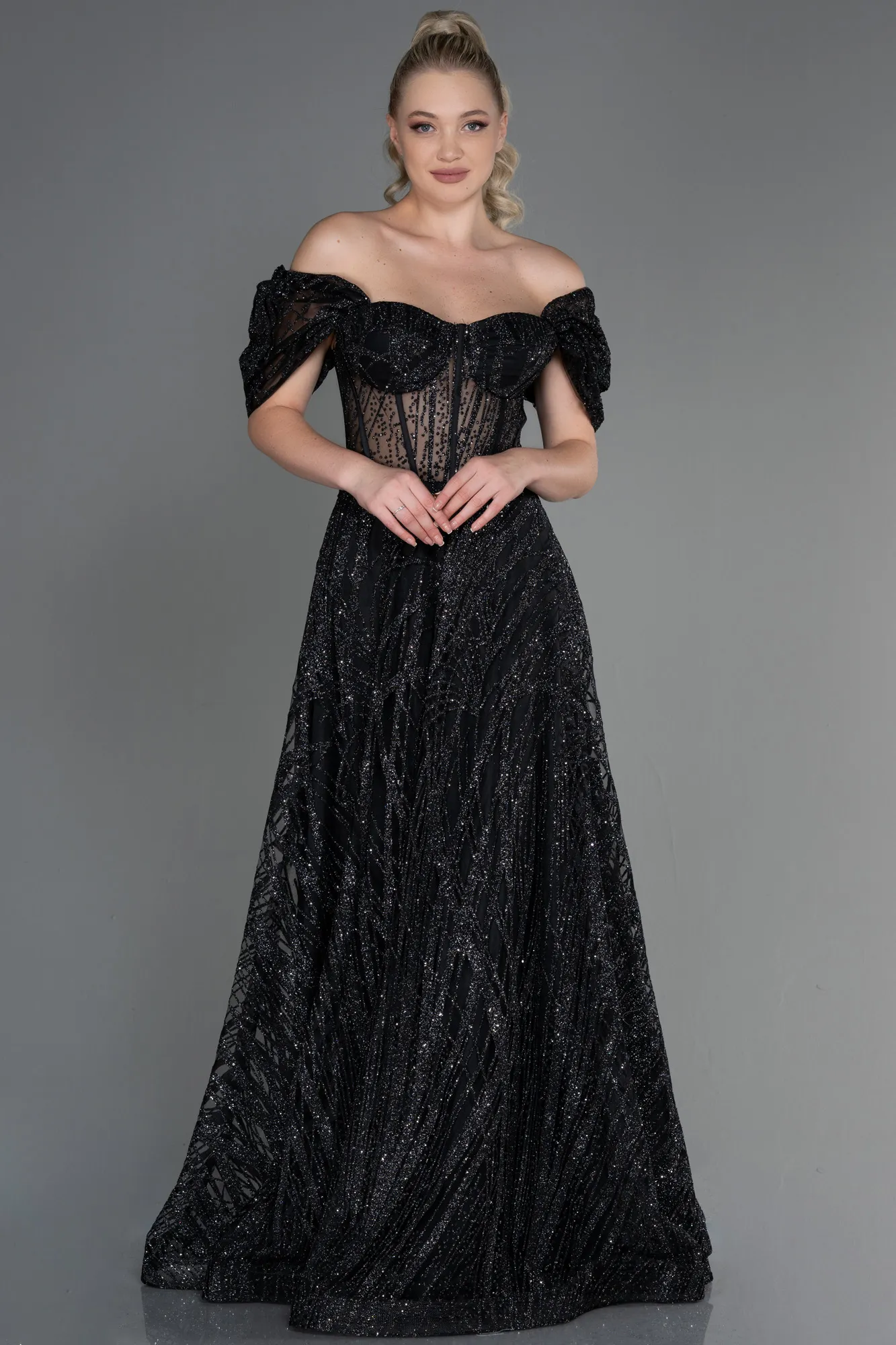 Black-Long Evening Dress ABU3261