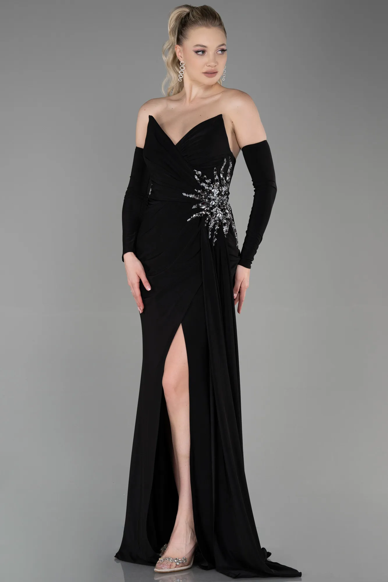 Black-Long Evening Dress ABU3351