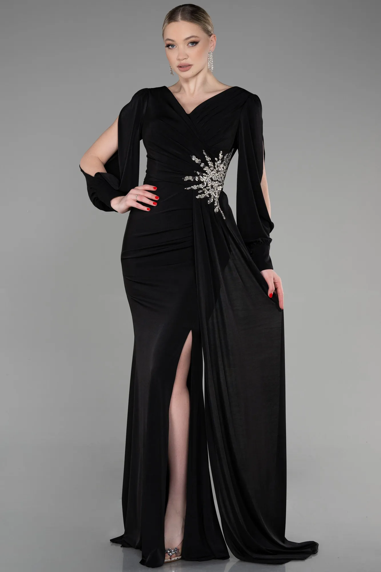 Black-Long Evening Dress ABU3576