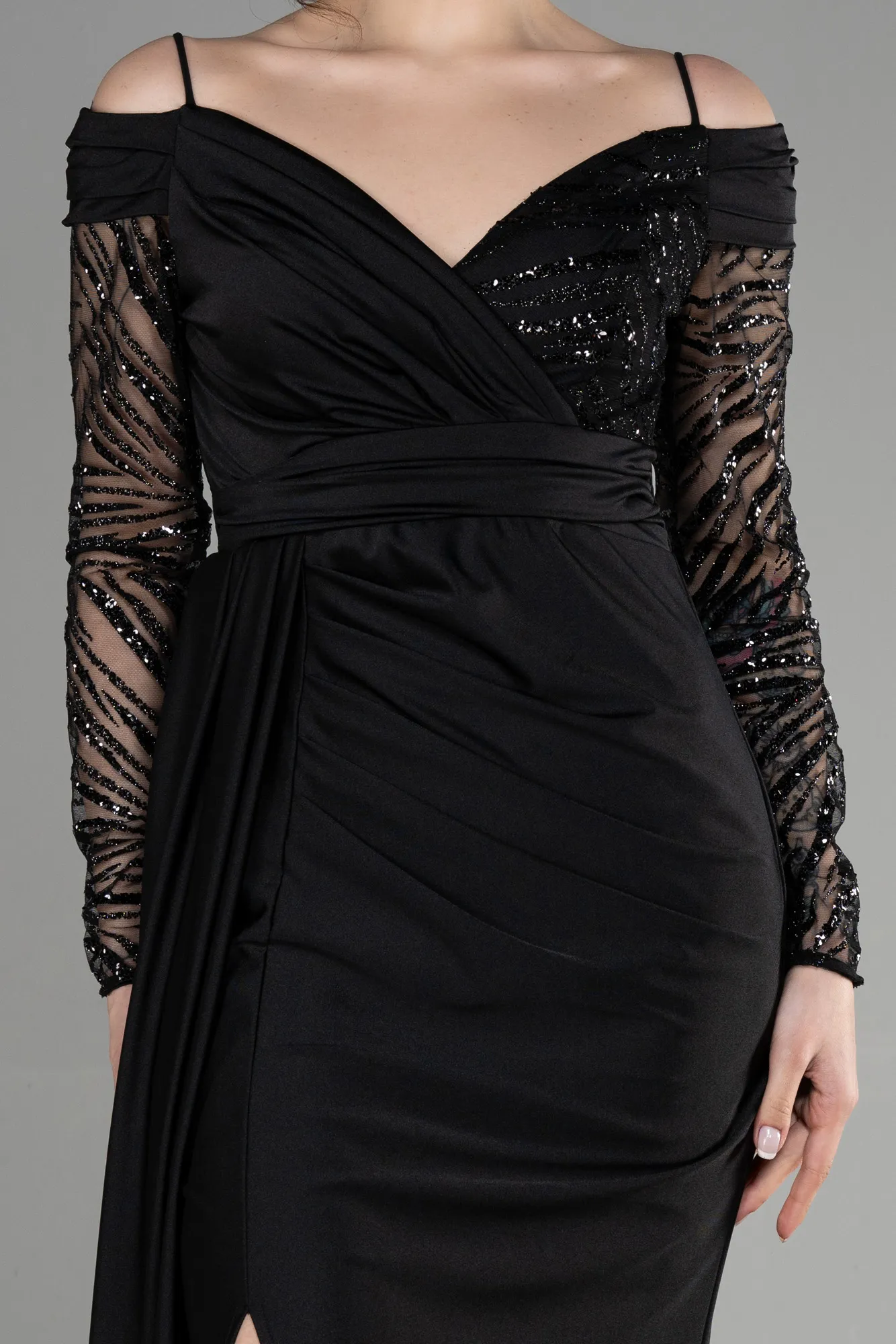 Black-Long Evening Dress ABU3656