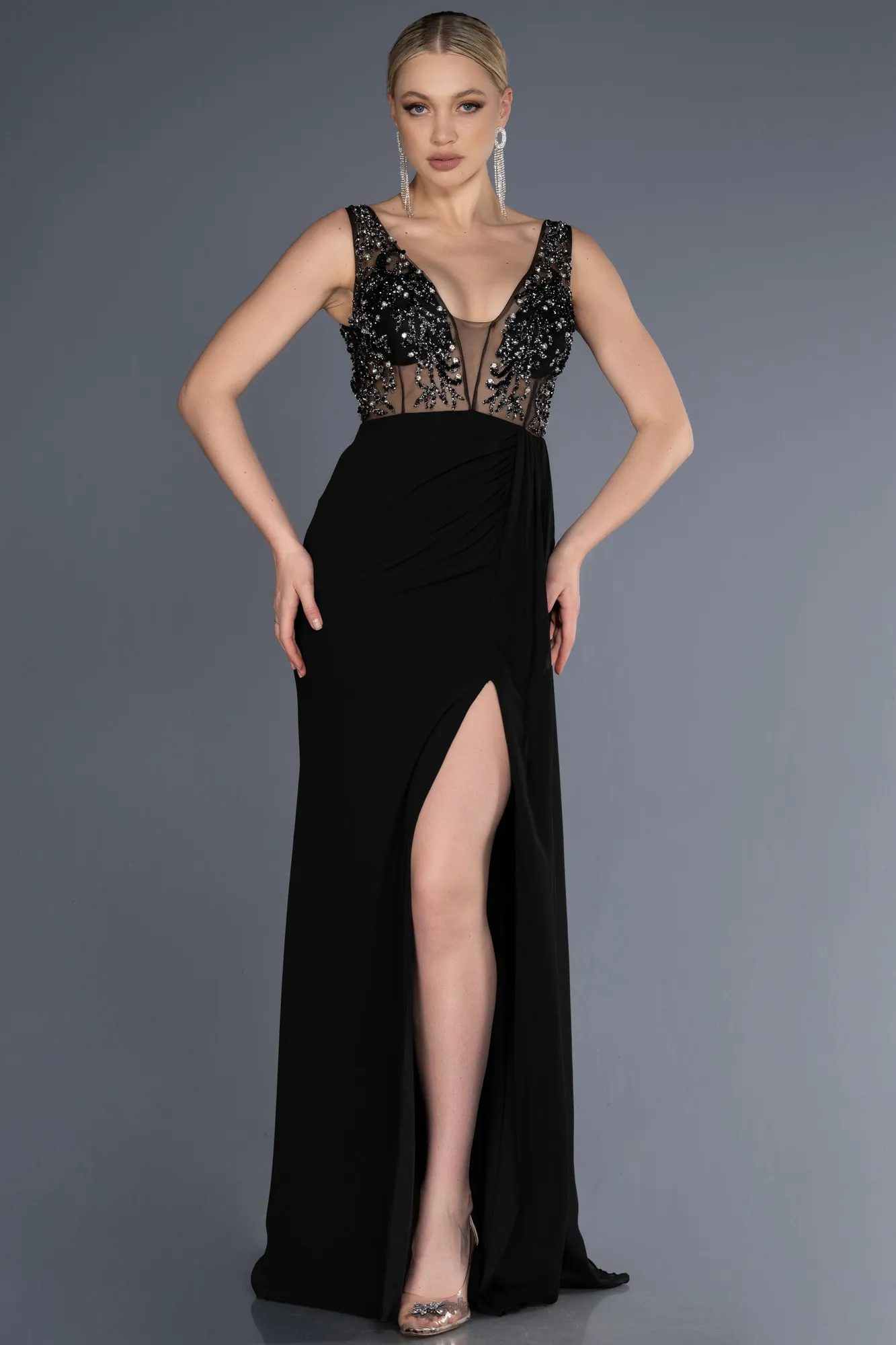 Black-Long Evening Dress ABU3668