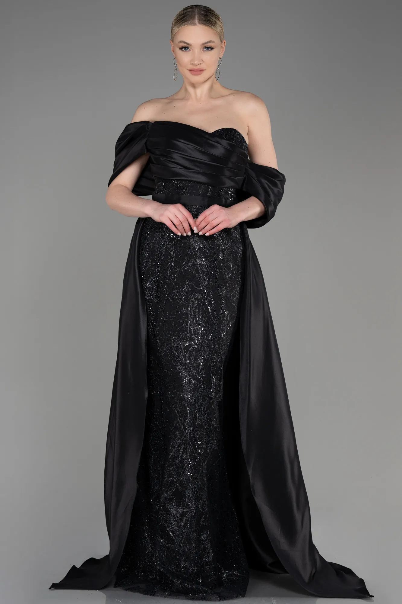 Black-Long Evening Dress ABU3887