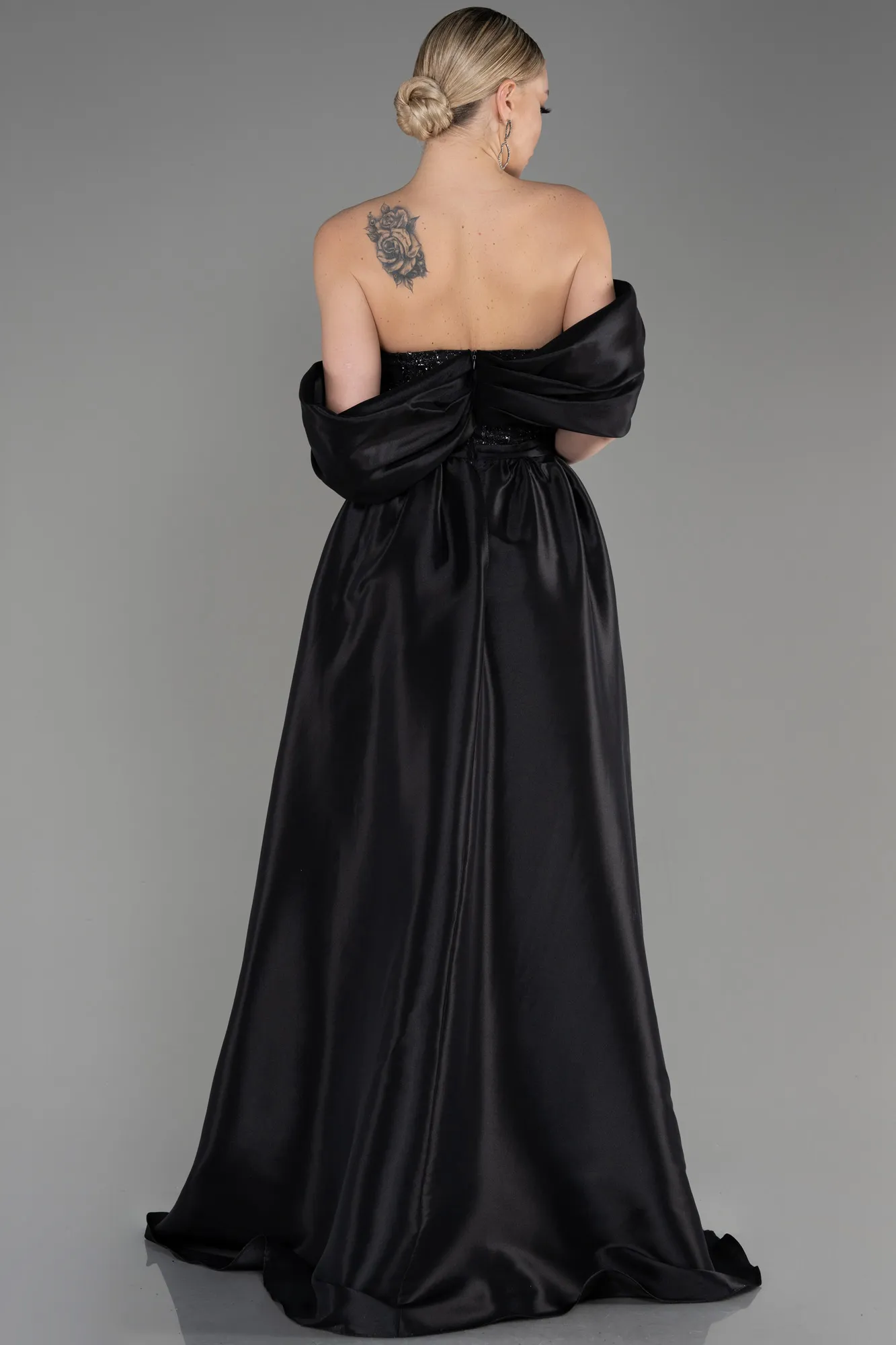 Black-Long Evening Dress ABU3887