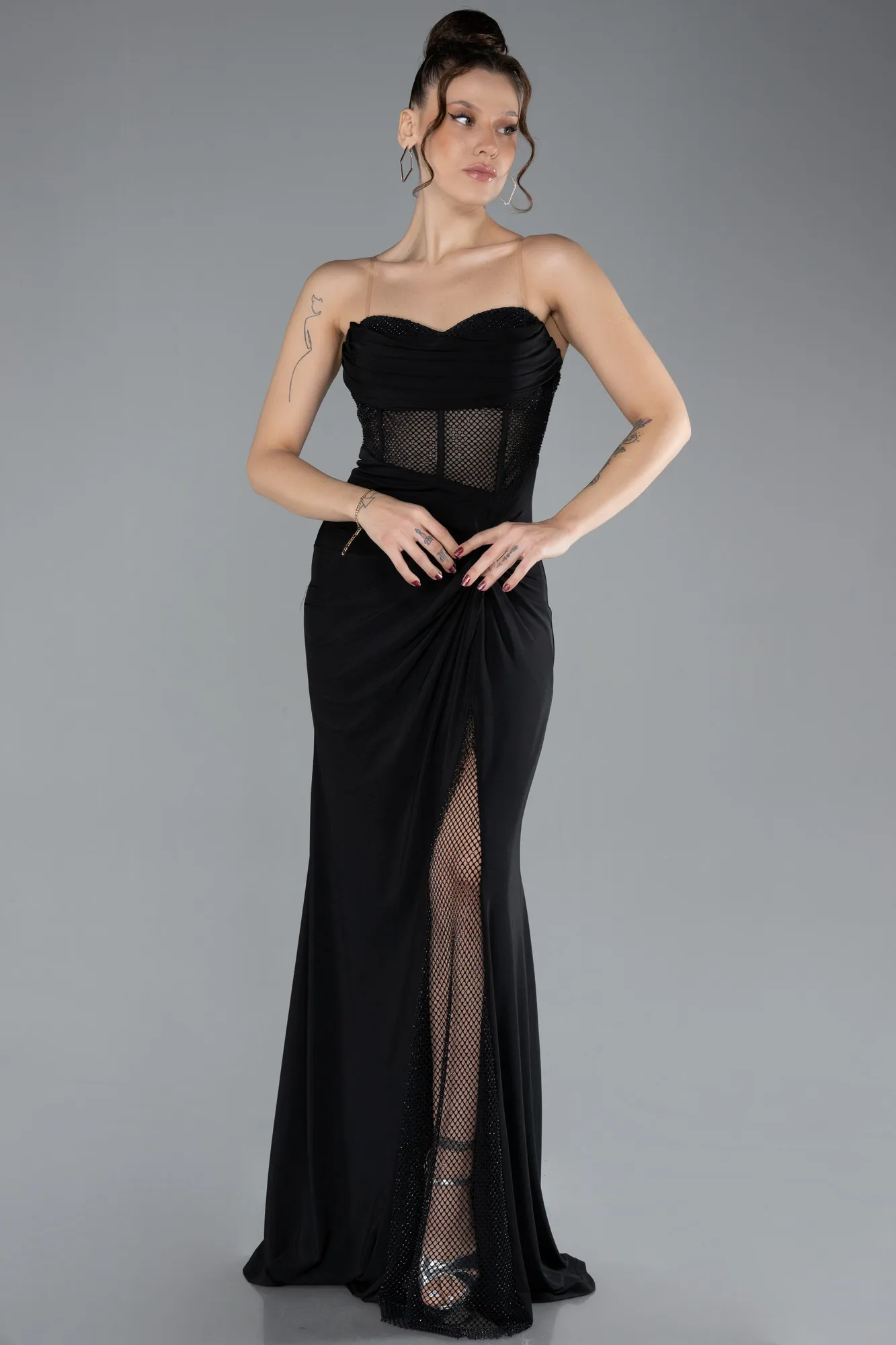 Black-Long Evening Dress ABU4410