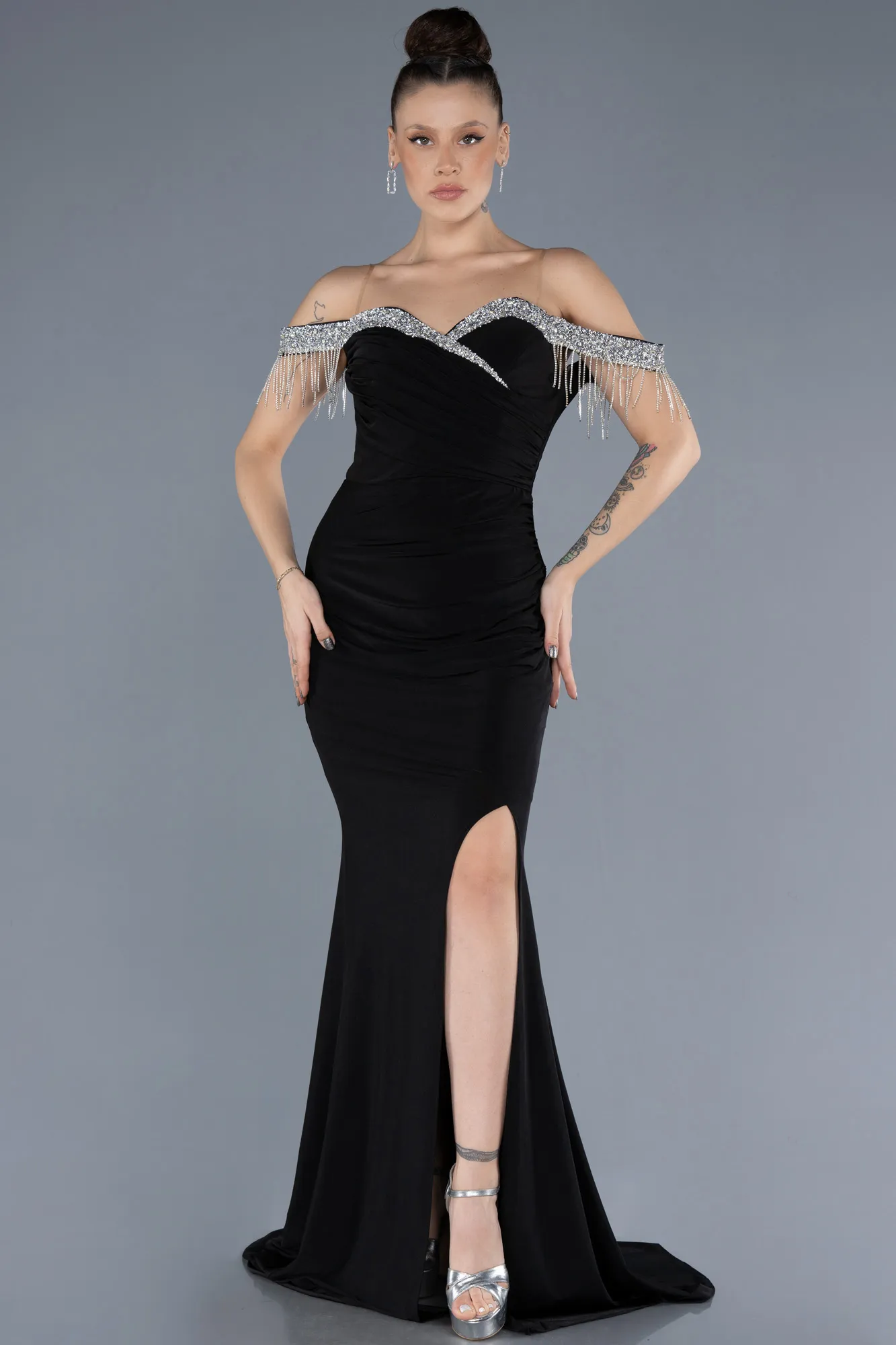 Black-Long Evening Dress ABU4553