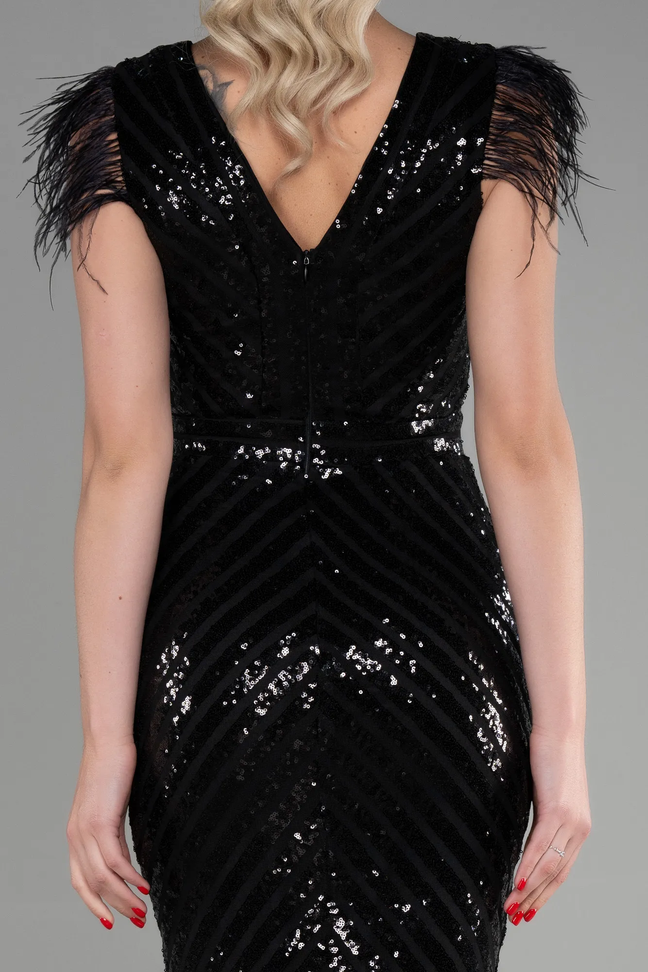Black-Long Evening Dress ABU881