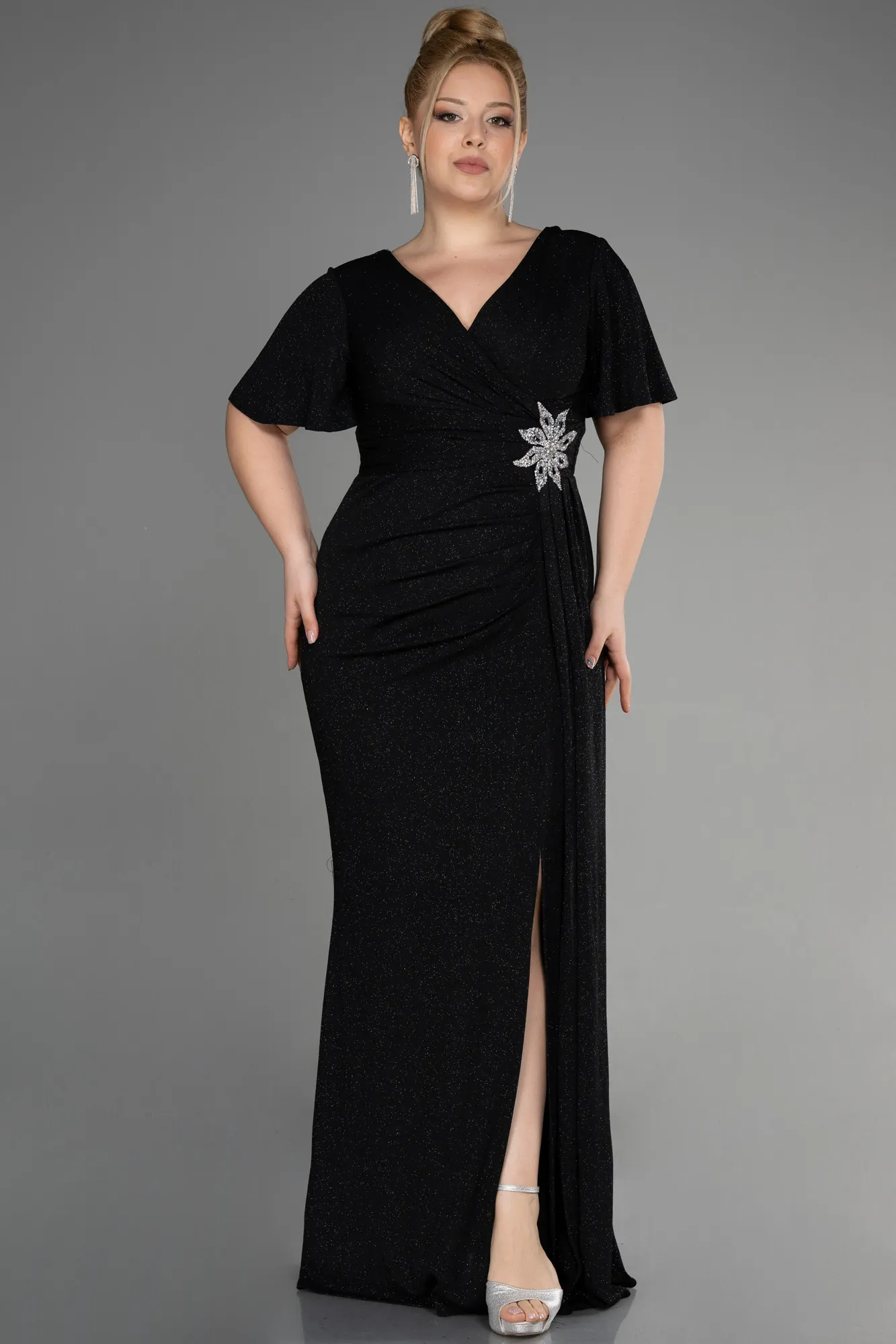Black-Long Formal Plus Size Dress ABU3645
