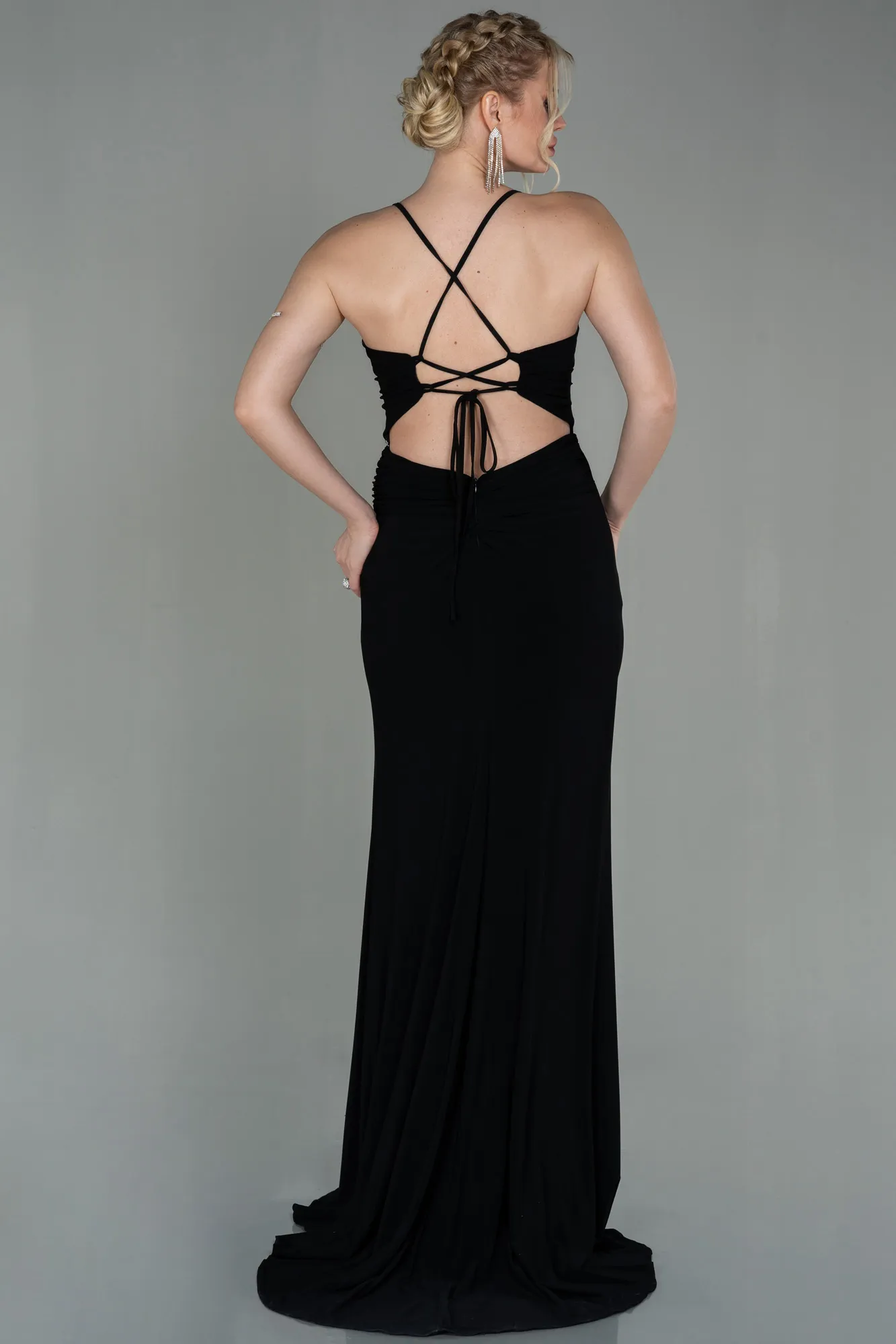 Black-Long Mermaid Evening Dress ABU2848
