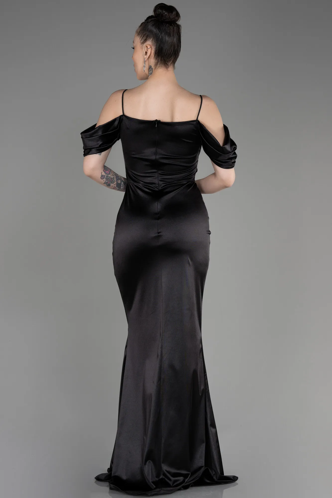 Black-Long Mermaid Evening Dress ABU3241