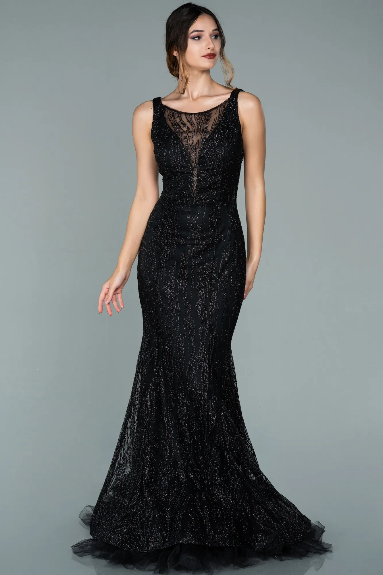 Black-Long Mermaid Prom Dress ABU1979