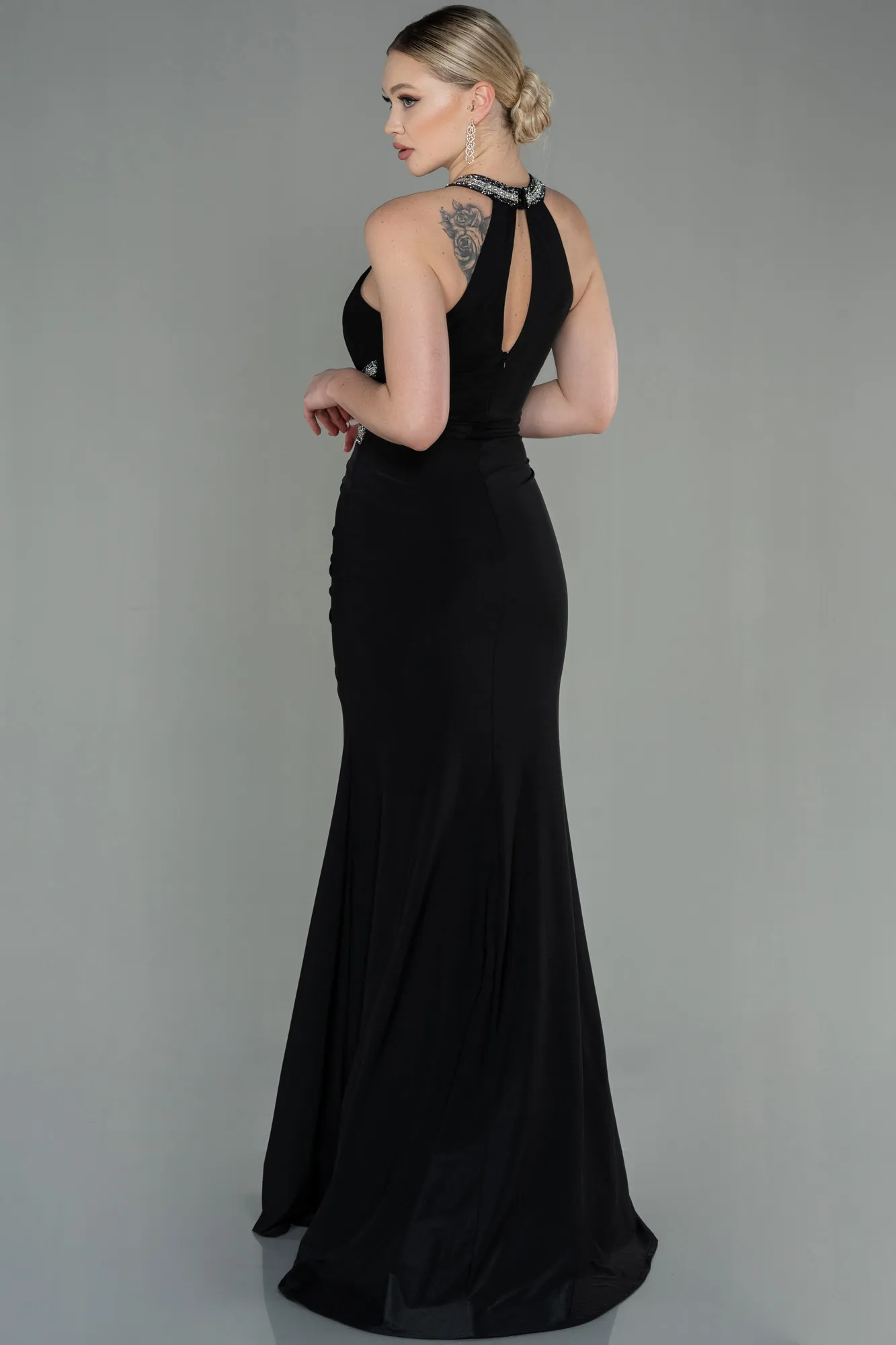 Black-Long Mermaid Prom Dress ABU2940