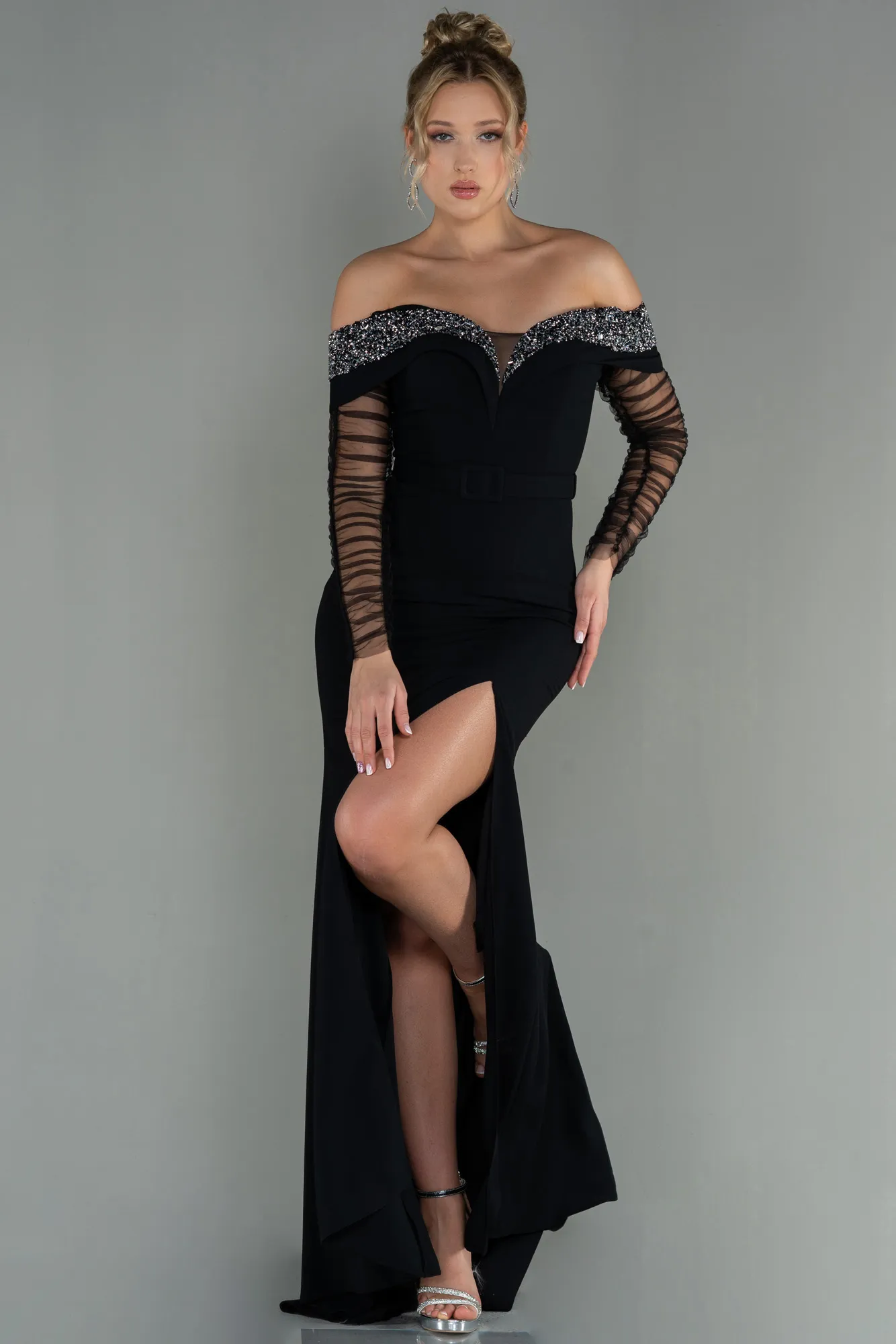 Black-Long Mermaid Prom Dress ABU2998