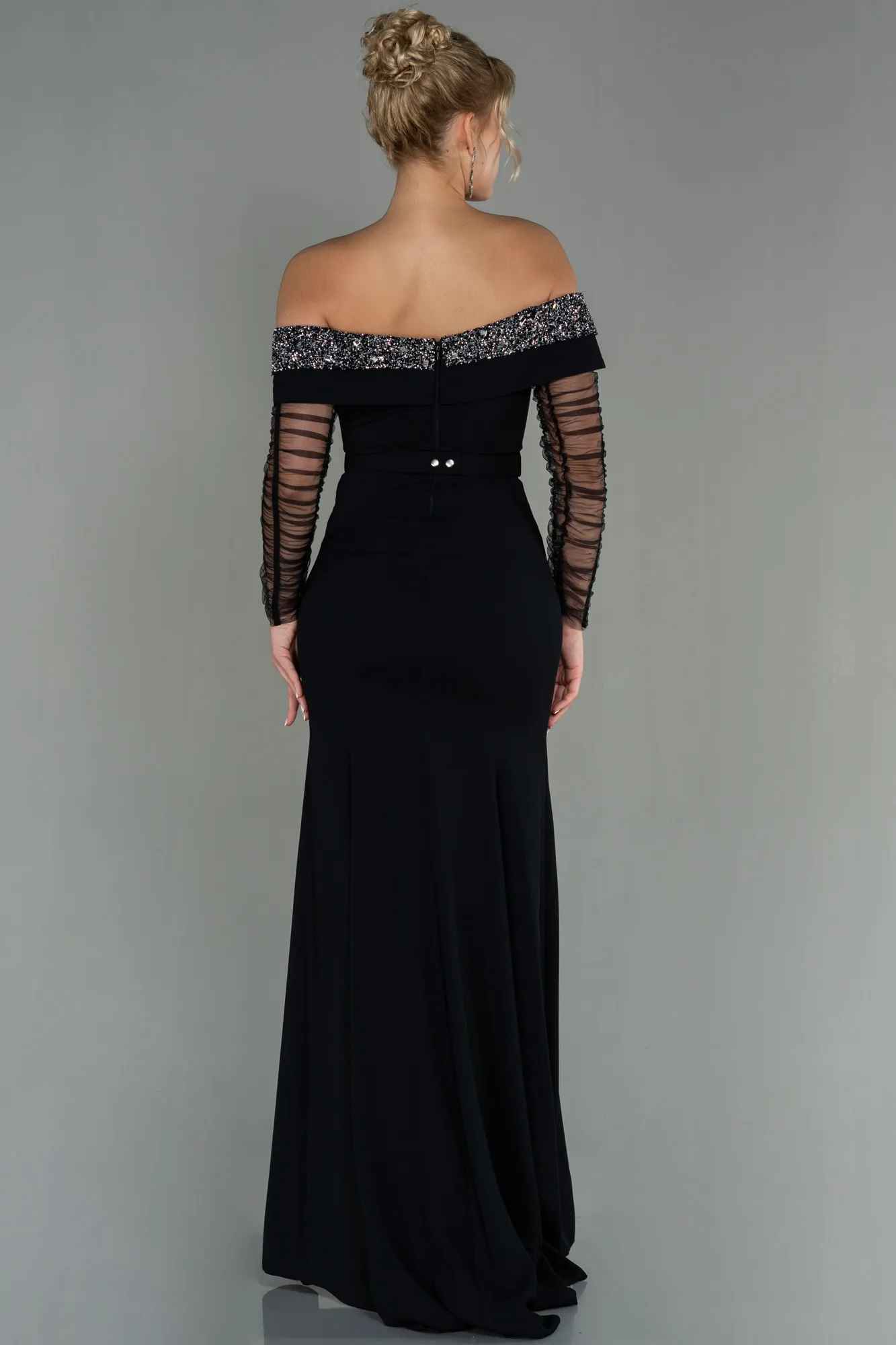 Black-Long Mermaid Prom Dress ABU2998