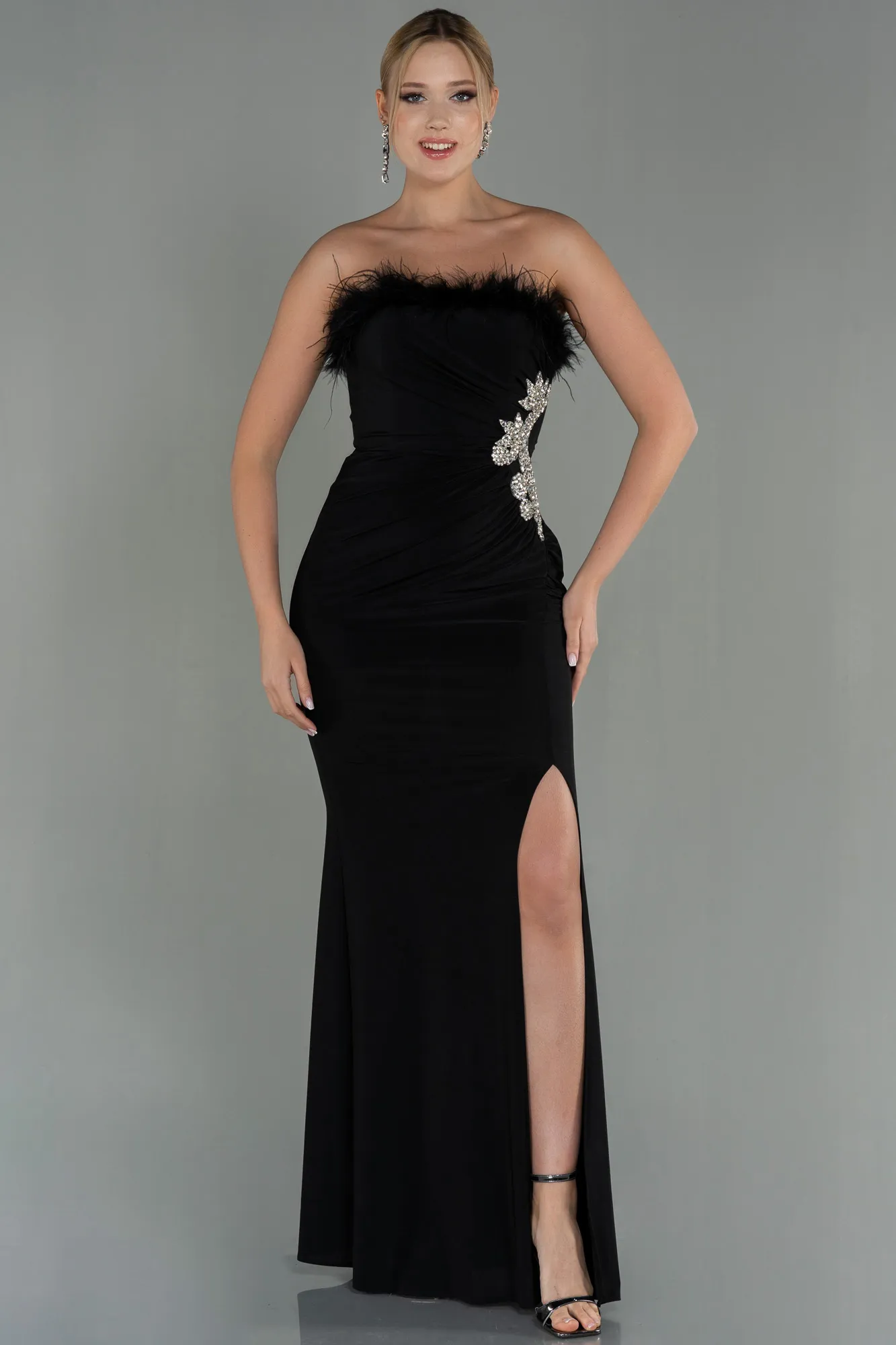 Black-Long Mermaid Prom Dress ABU3049