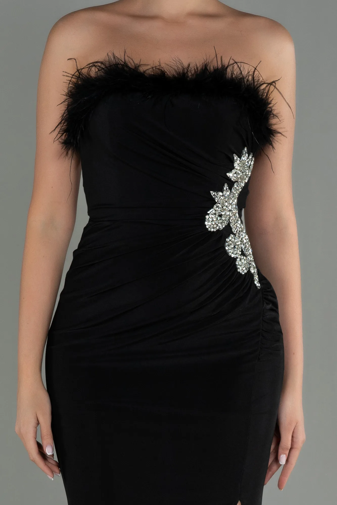 Black-Long Mermaid Prom Dress ABU3049