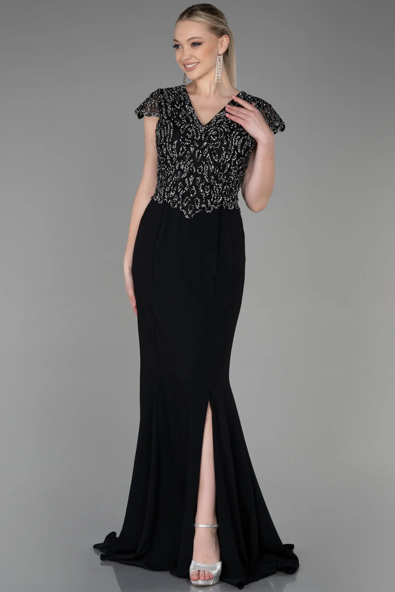 Black-Long Mermaid Prom Dress ABU3102