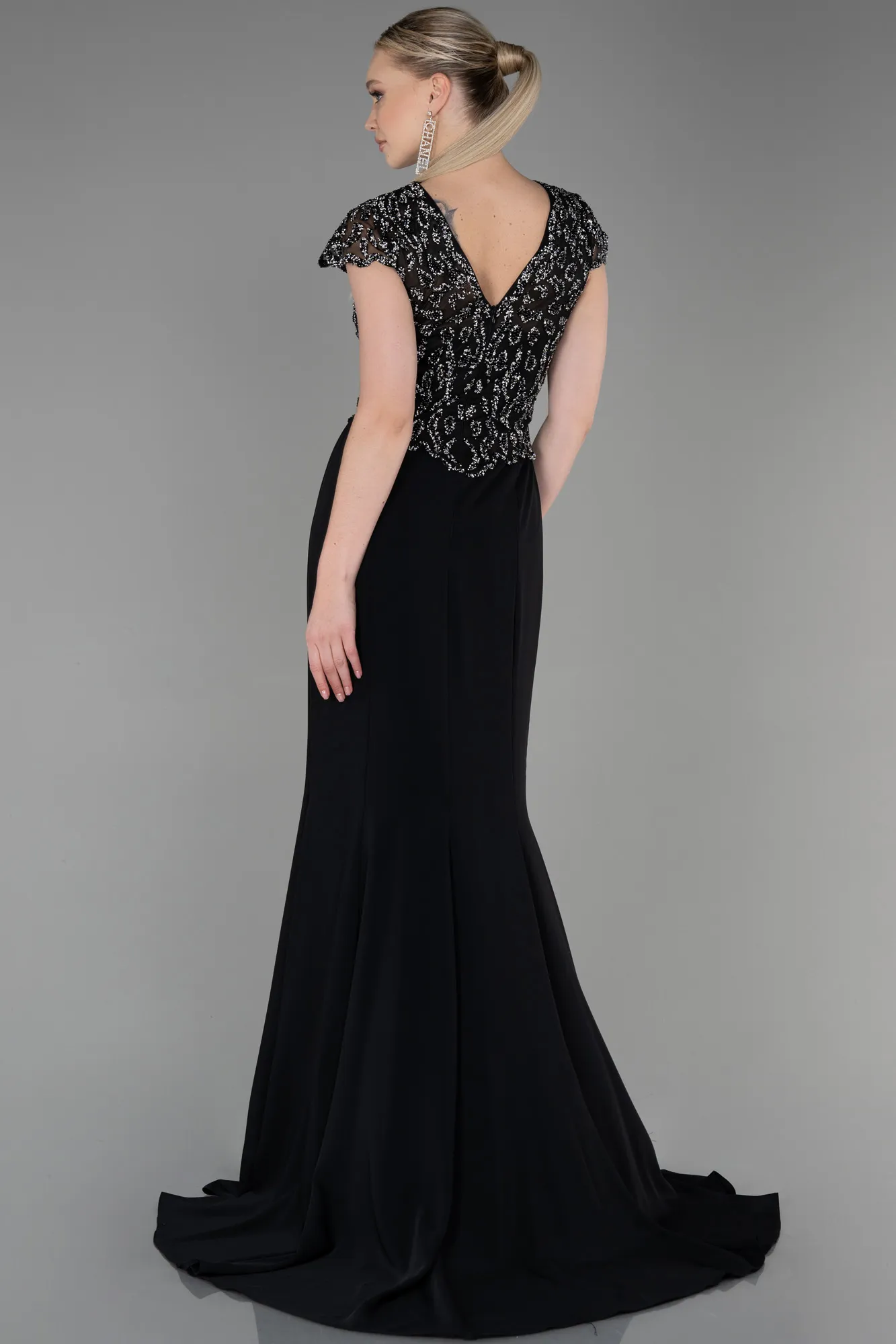 Black-Long Mermaid Prom Dress ABU3102