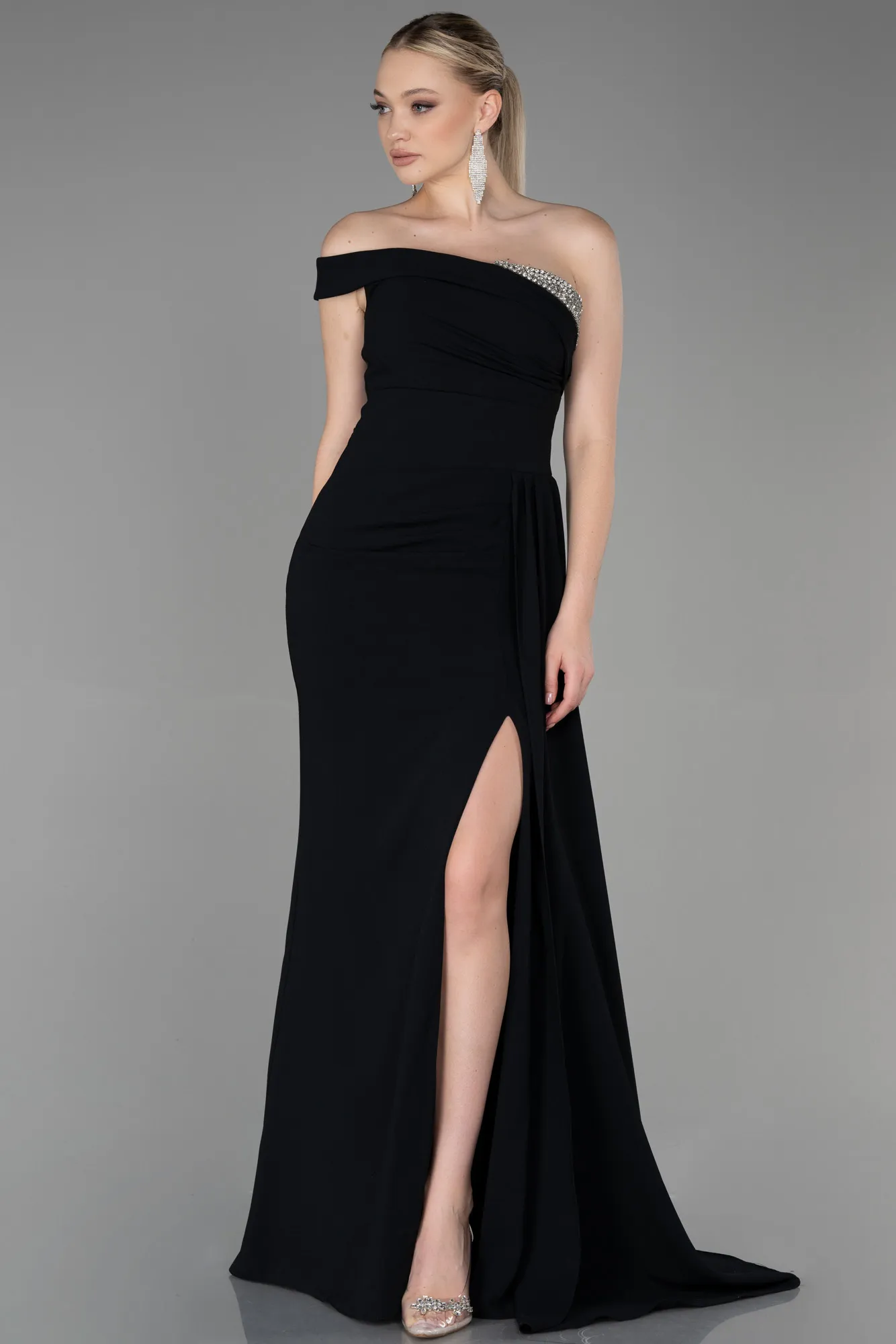 Black-Long Mermaid Prom Dress ABU3324