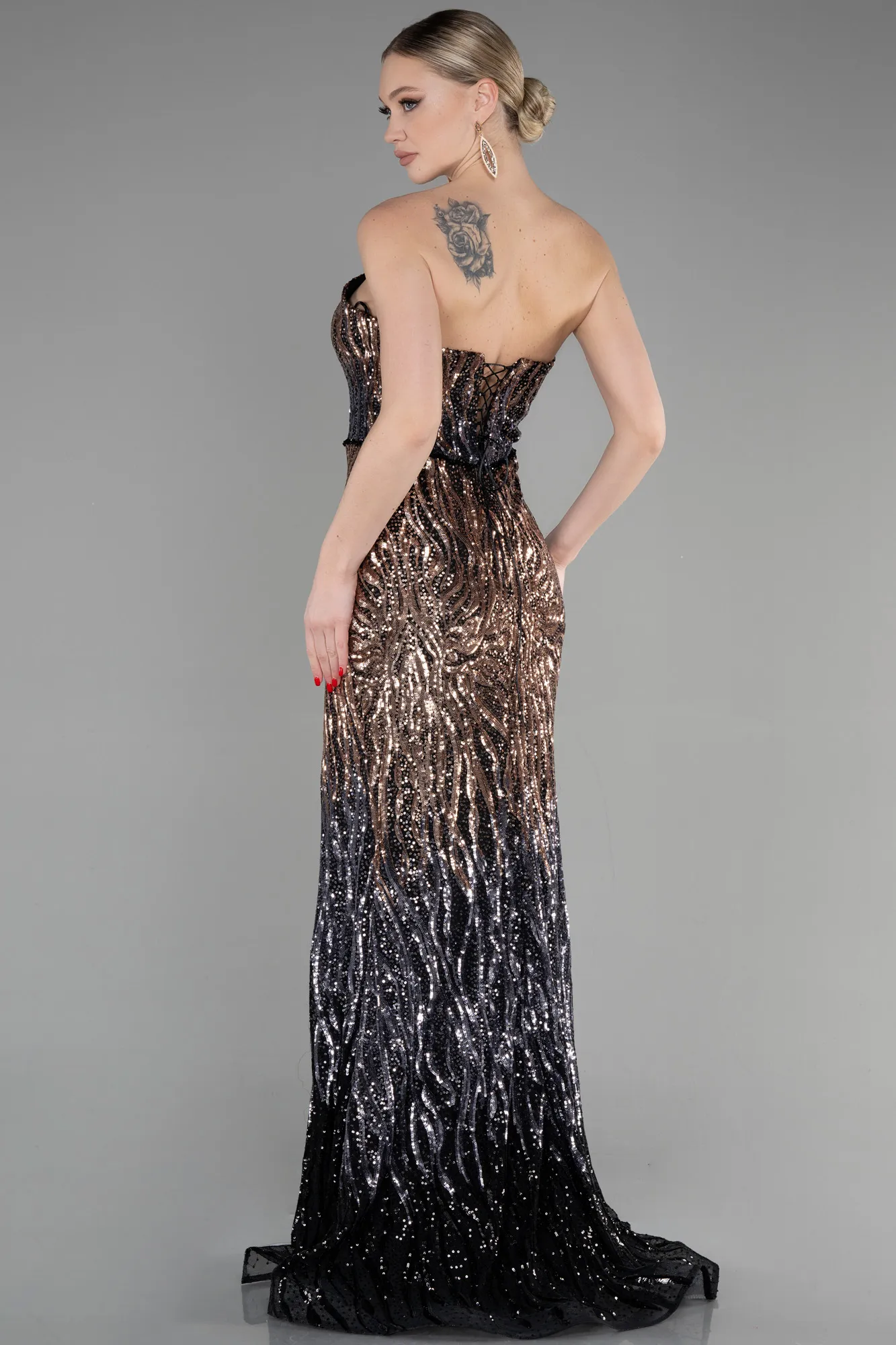 Black-Long Mermaid Prom Dress ABU3613
