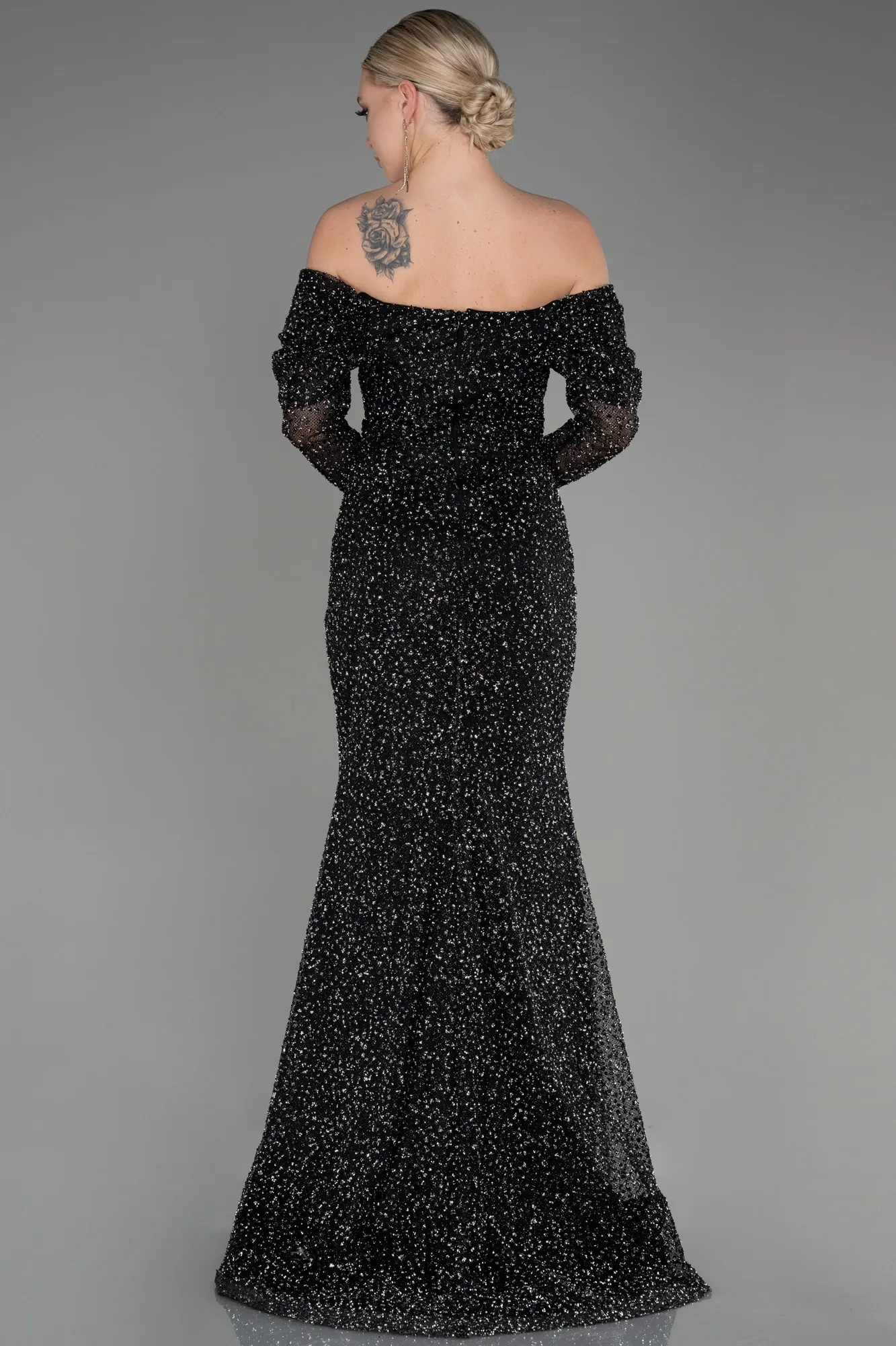 Black-Long Mermaid Prom Dress ABU3756
