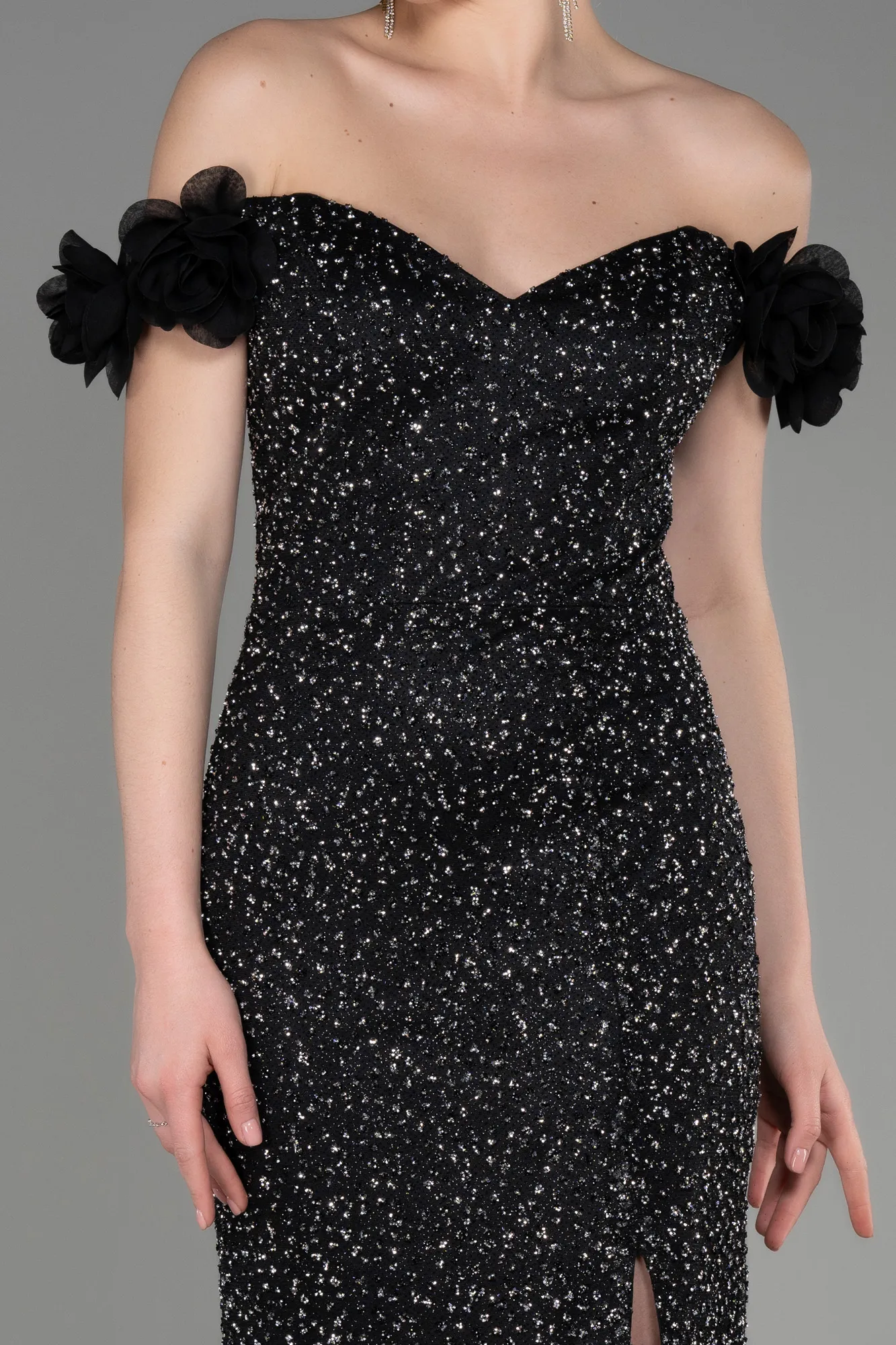 Black-Long Mermaid Prom Dress ABU3776