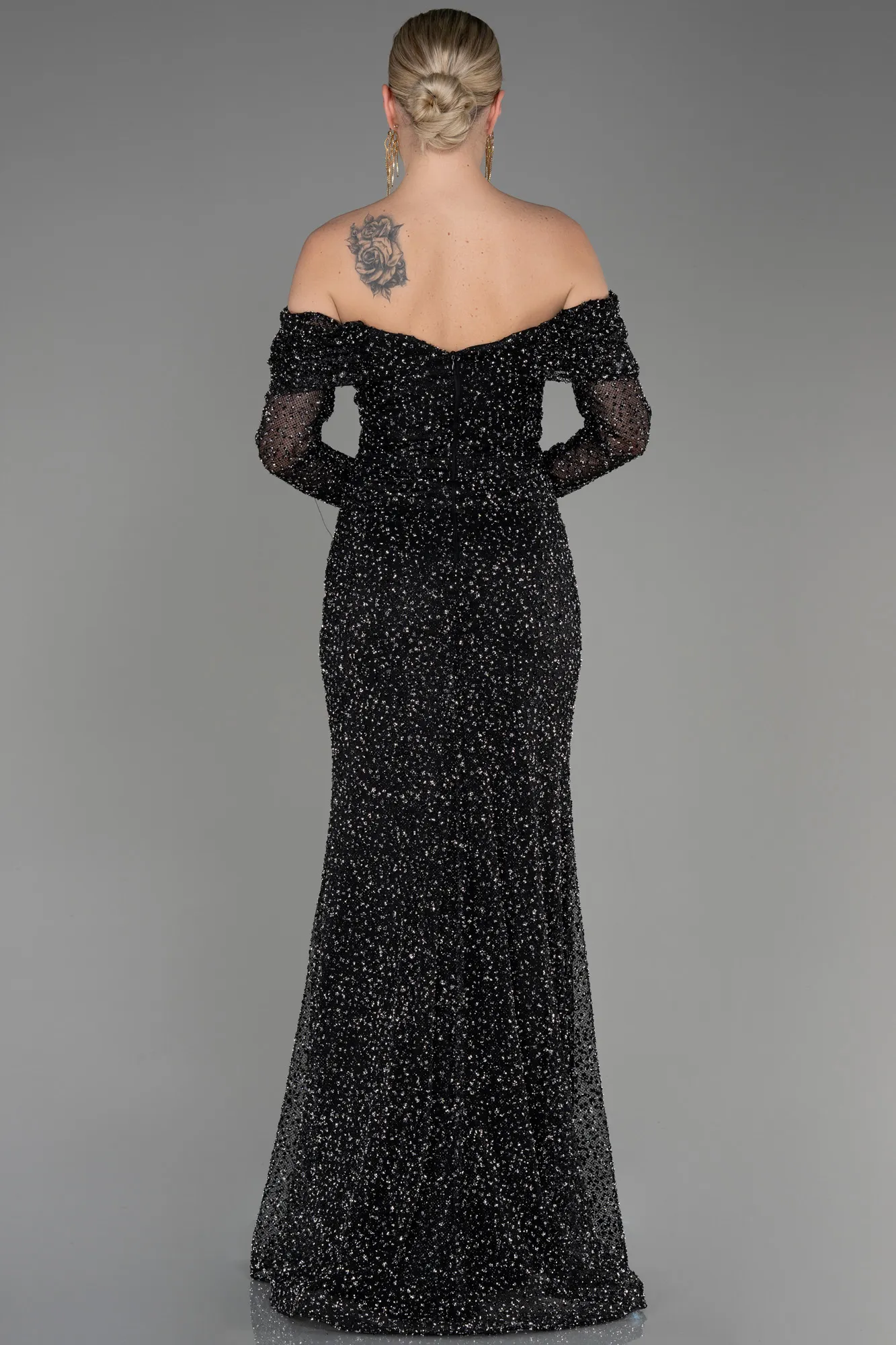 Black-Long Mermaid Prom Dress ABU3777