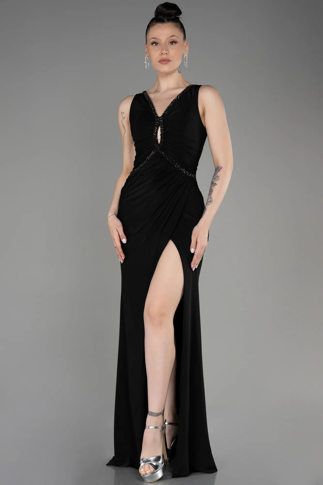 Black-Long Mermaid Prom Dress ABU3782