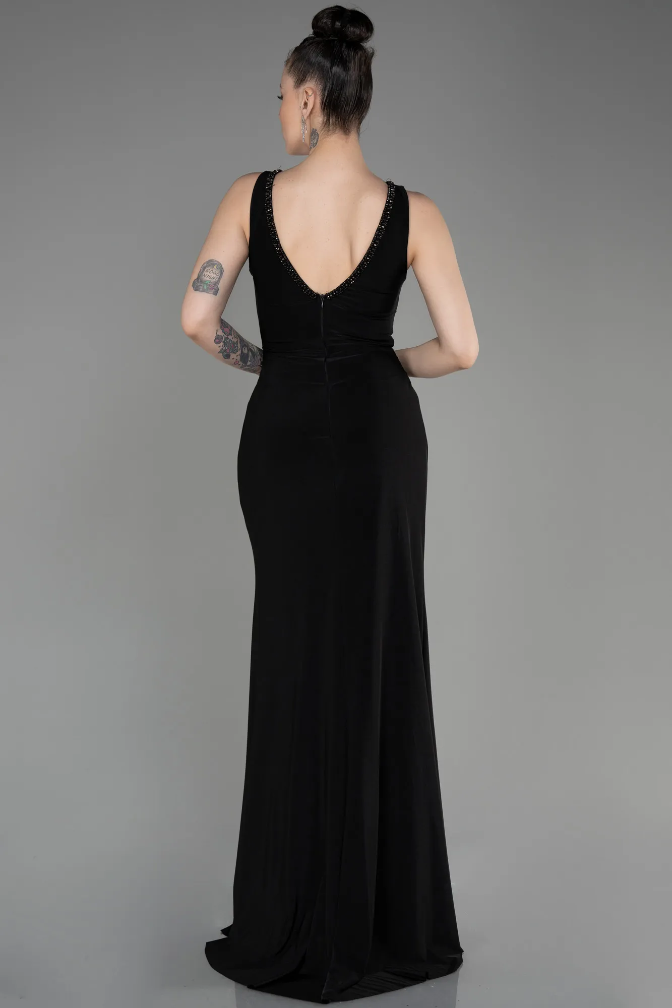 Black-Long Mermaid Prom Dress ABU3782